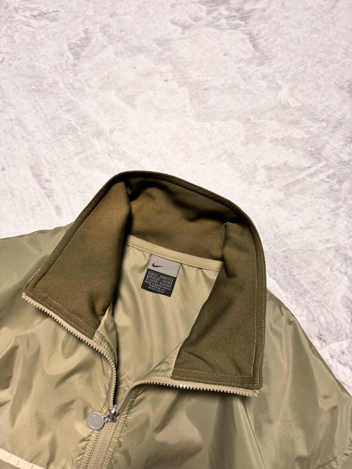 Nike × Vintage 00s Nike Vintage Mini Swoosh Oversize Drill Track Jacket Y2K Size US S / EU 44-46 / 1 - 6 Thumbnail
