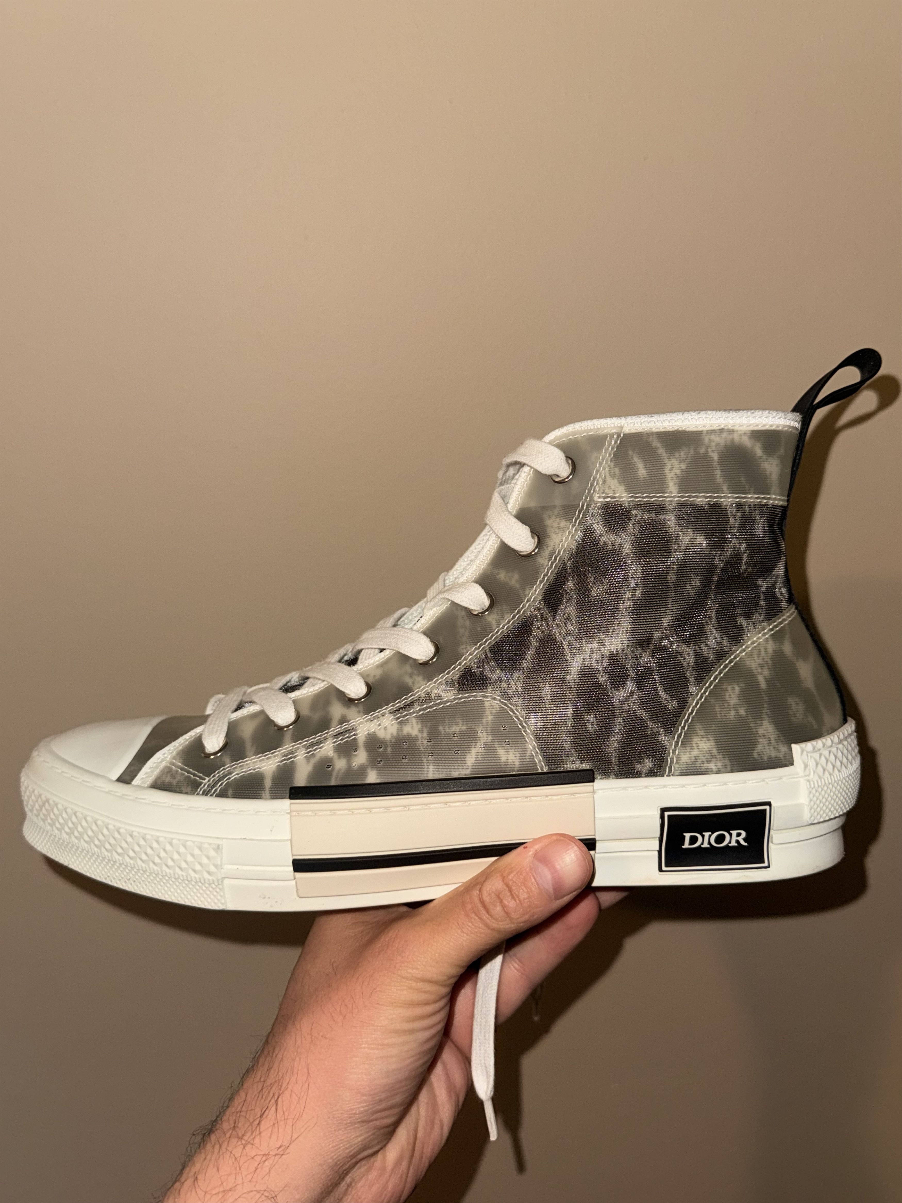 Dior × Hedi Slimane Dior Homme AW04 “VOTC” Zip Up High Top Boxing