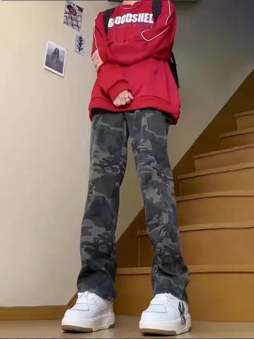 Vintage Kinuka x Ishii Camouflage High Street Vintage Loose Jeans Size US 29 - 1 Thumbnail
