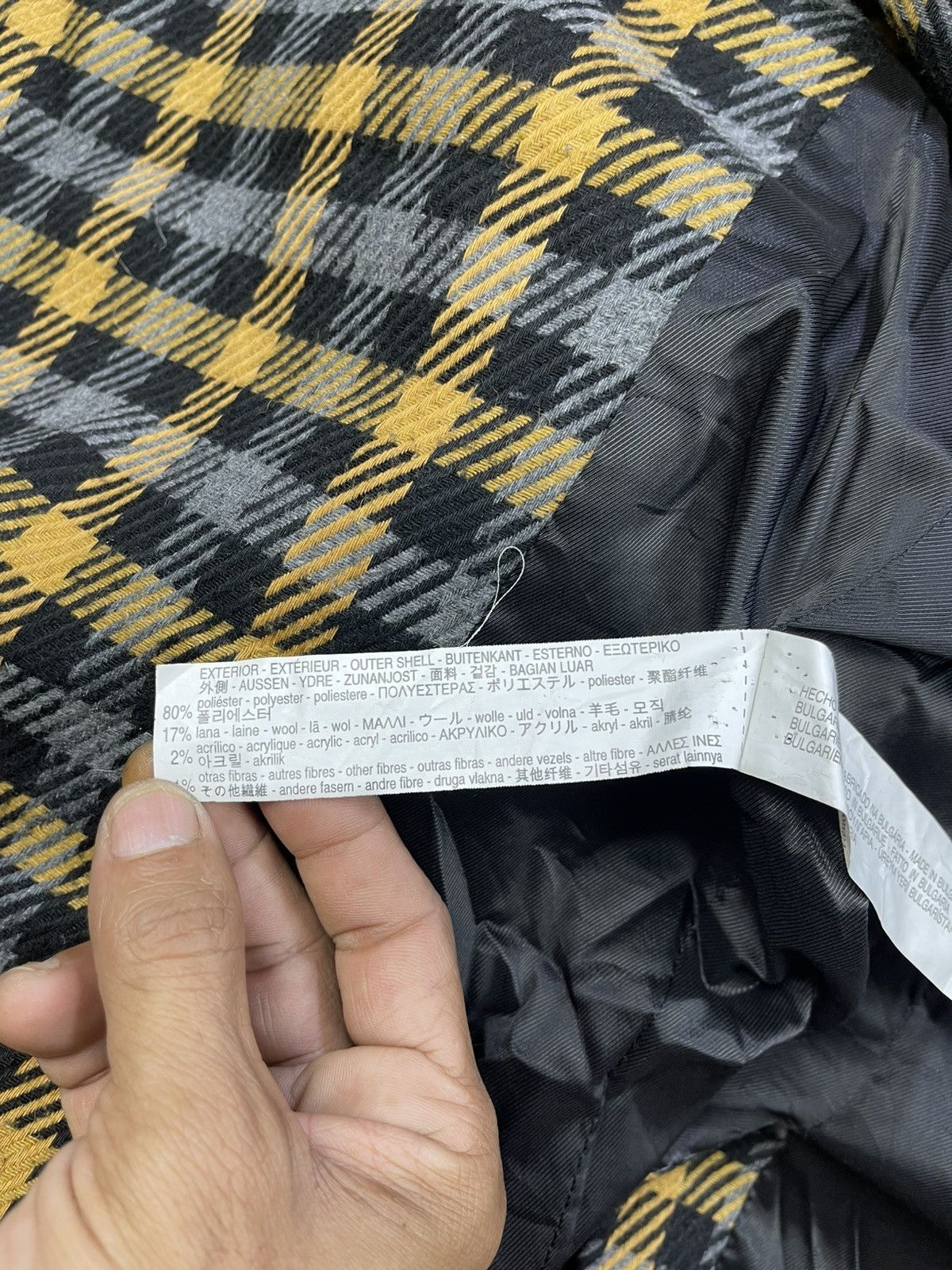 Zara Zara Man Mustard Black Plaid Long Coat Size US M / EU 48-50 / 2 - 14 Thumbnail