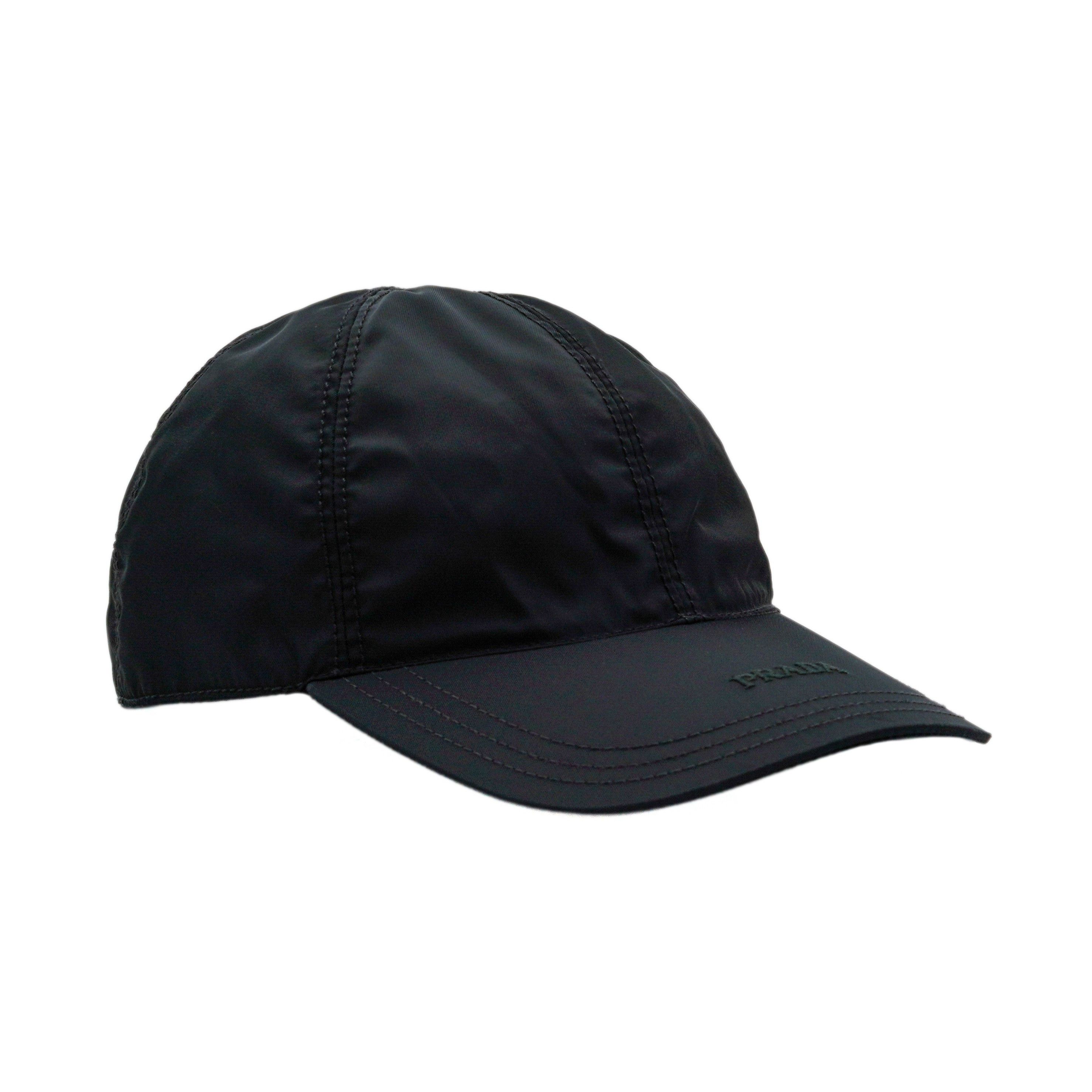 Prada Vintage Prada Black Nylon Embroidered Logo Baseball Cap Size ONE SIZE - 1 Thumbnail