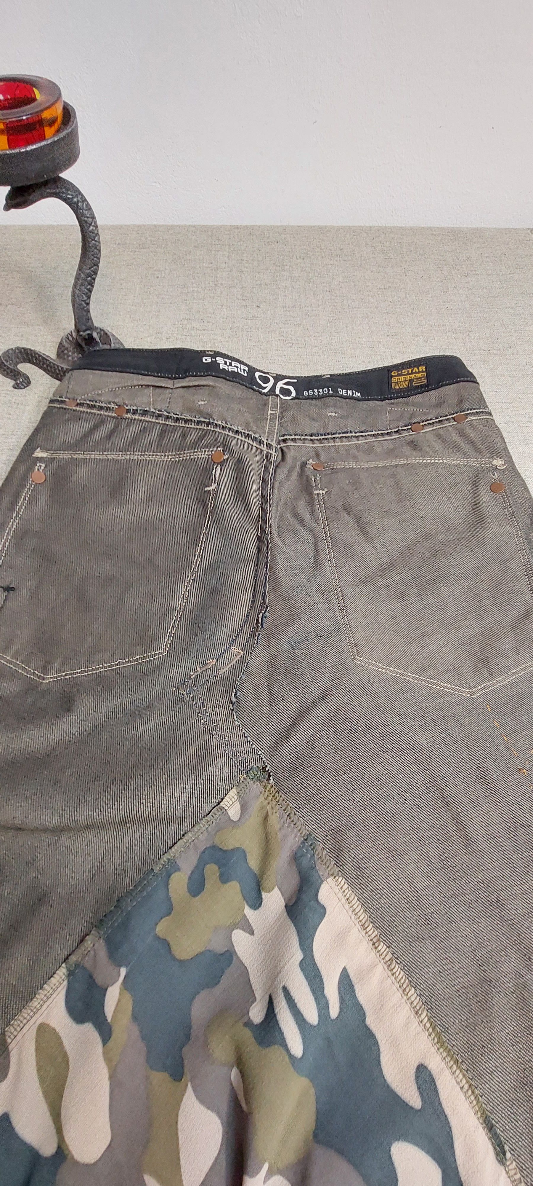 G-Star G-Star Reworked Camo Panel Skirt – Upcycled Art Denim Size 25" / US 0 / IT 36 - 22 Thumbnail