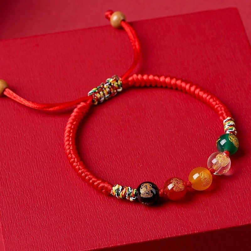 & Other Stories Women's red string bracelet five-way fortune bead bracelet Size ONE SIZE - 2 Thumbnail