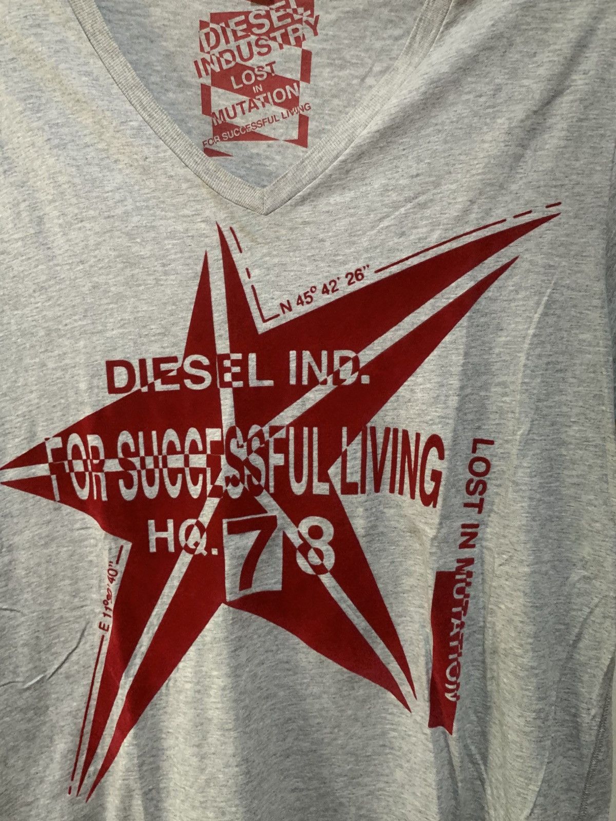Diesel Vintage Vneck Diesel Inc poem tee Shirt Size US L / EU 52-54 / 3 - 5 Thumbnail