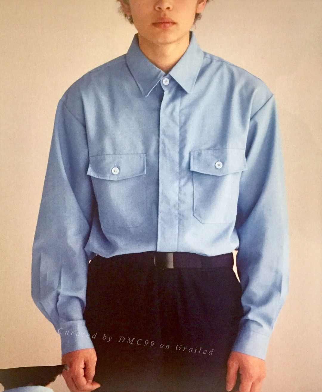 Hugo Boss Hugo Boss Light Blue Work Shirt Size US M / EU 48-50 / 2 - 1 Thumbnail