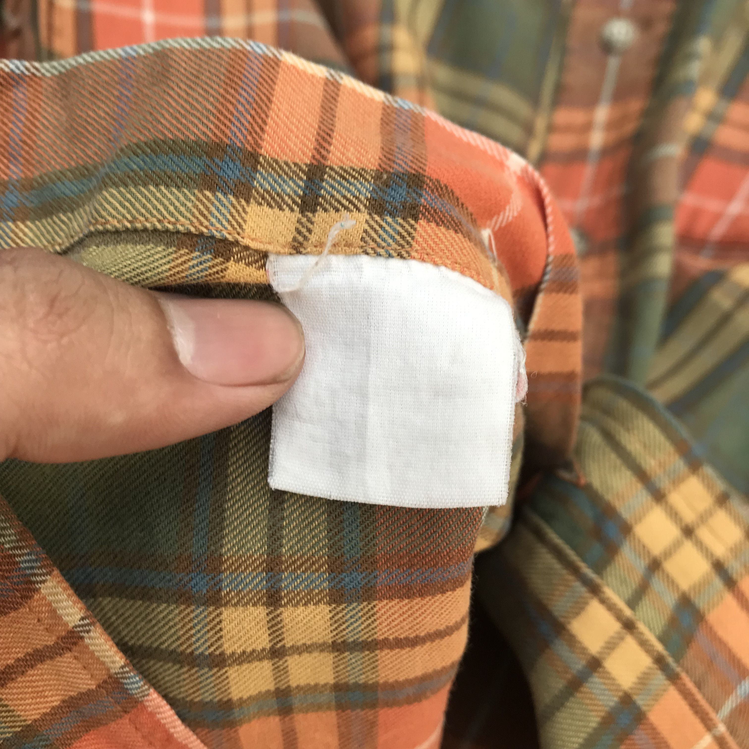 L.L. Bean Vintage LL Bean Summer Shirt Green orange long sleeves butt Size US M / EU 48-50 / 2 - 10 Thumbnail