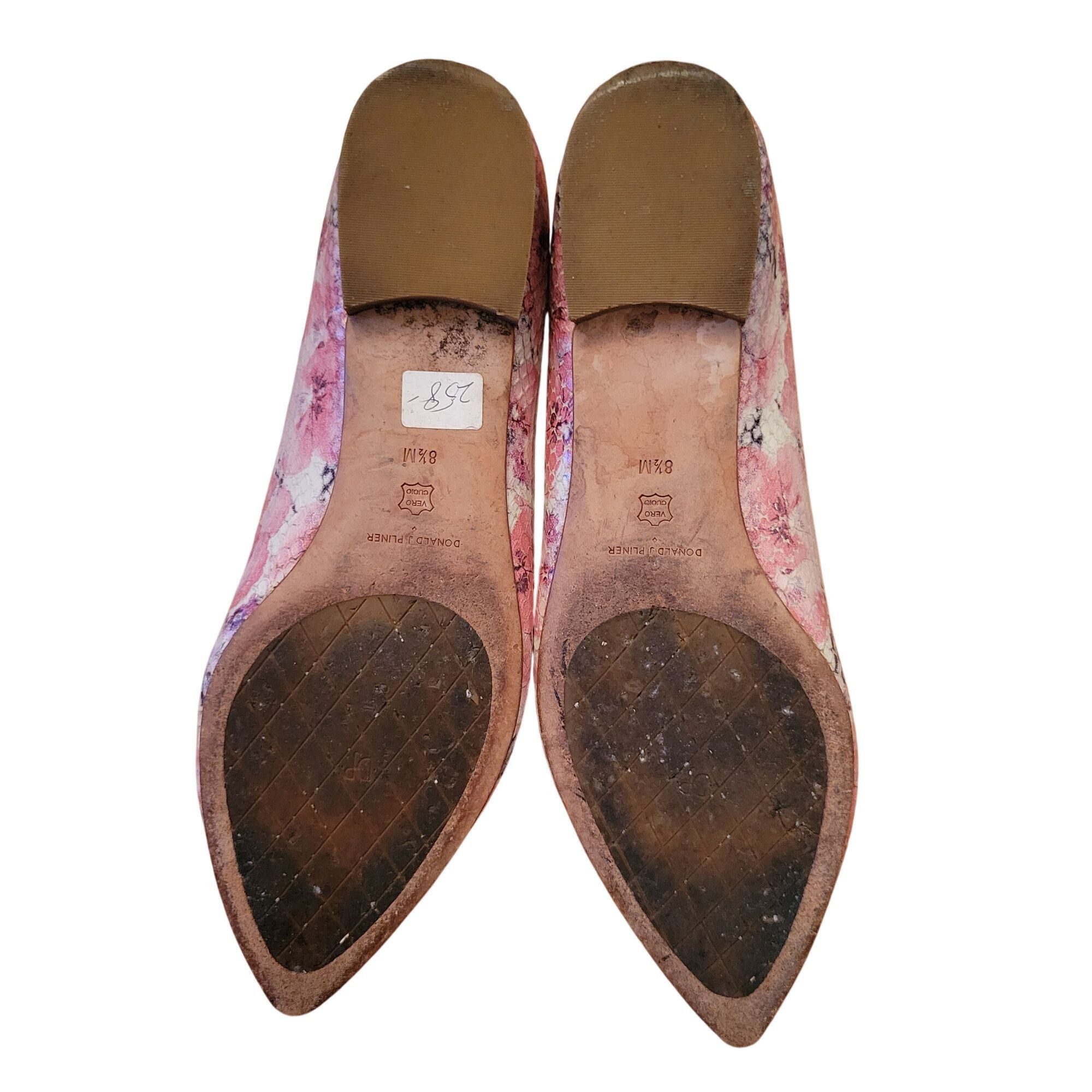 Donald Pliner Donald J Pliner ADORE Snakeskin Floral Pointed Toe Flats 8.5 Size US 8.5 / IT 38.5 - 6 Thumbnail