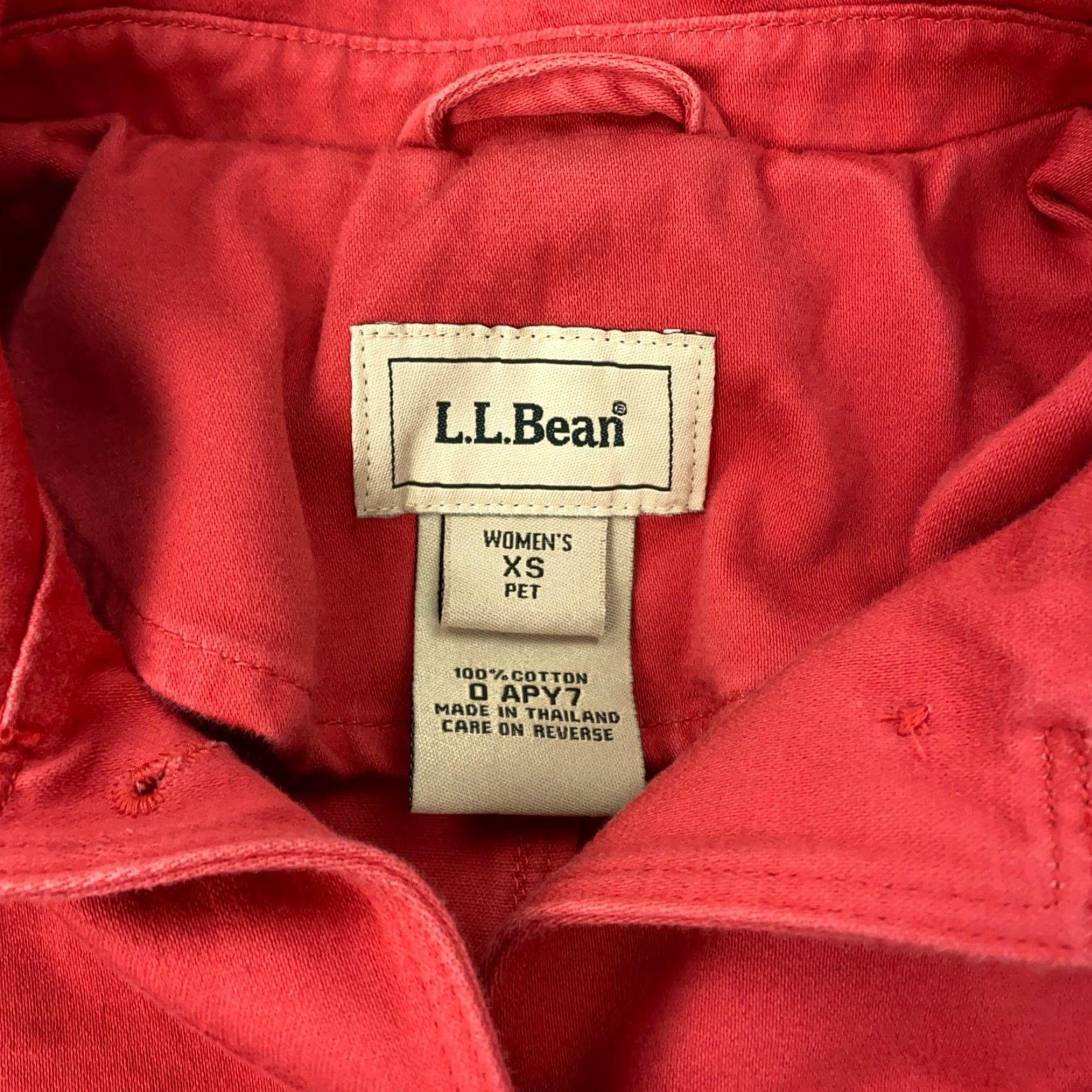 Vintage LL Bean Womens Jacket XS Petite Red Button Casual Size XS / US 0-2 / IT 36-38 - 5 Thumbnail