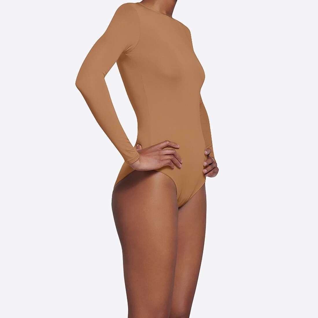 Balenciaga o1bcso1str1024 Body Long Sleeve Top in Beige Size XS / US 0-2 / IT 36-38 - 5 Thumbnail