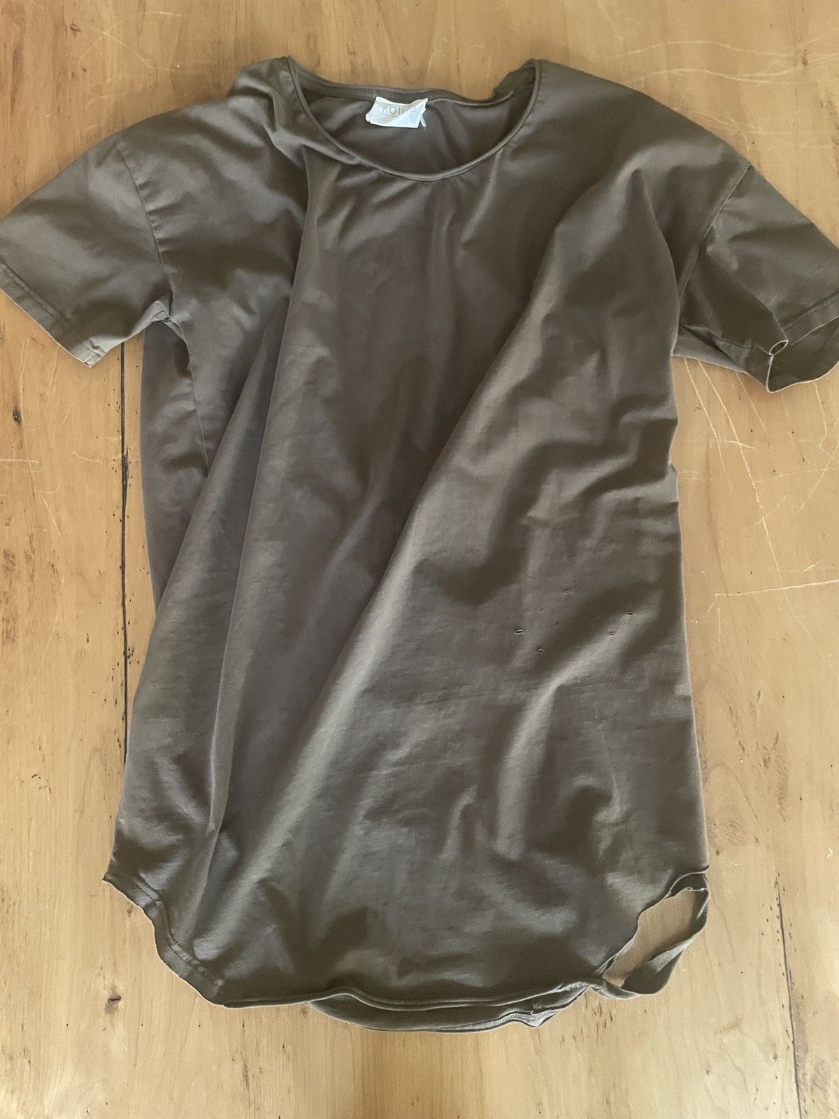 Kollar Clothing Dark Green Distressed Scoop Tee Size US L / EU 52-54 / 3 - 1 Thumbnail