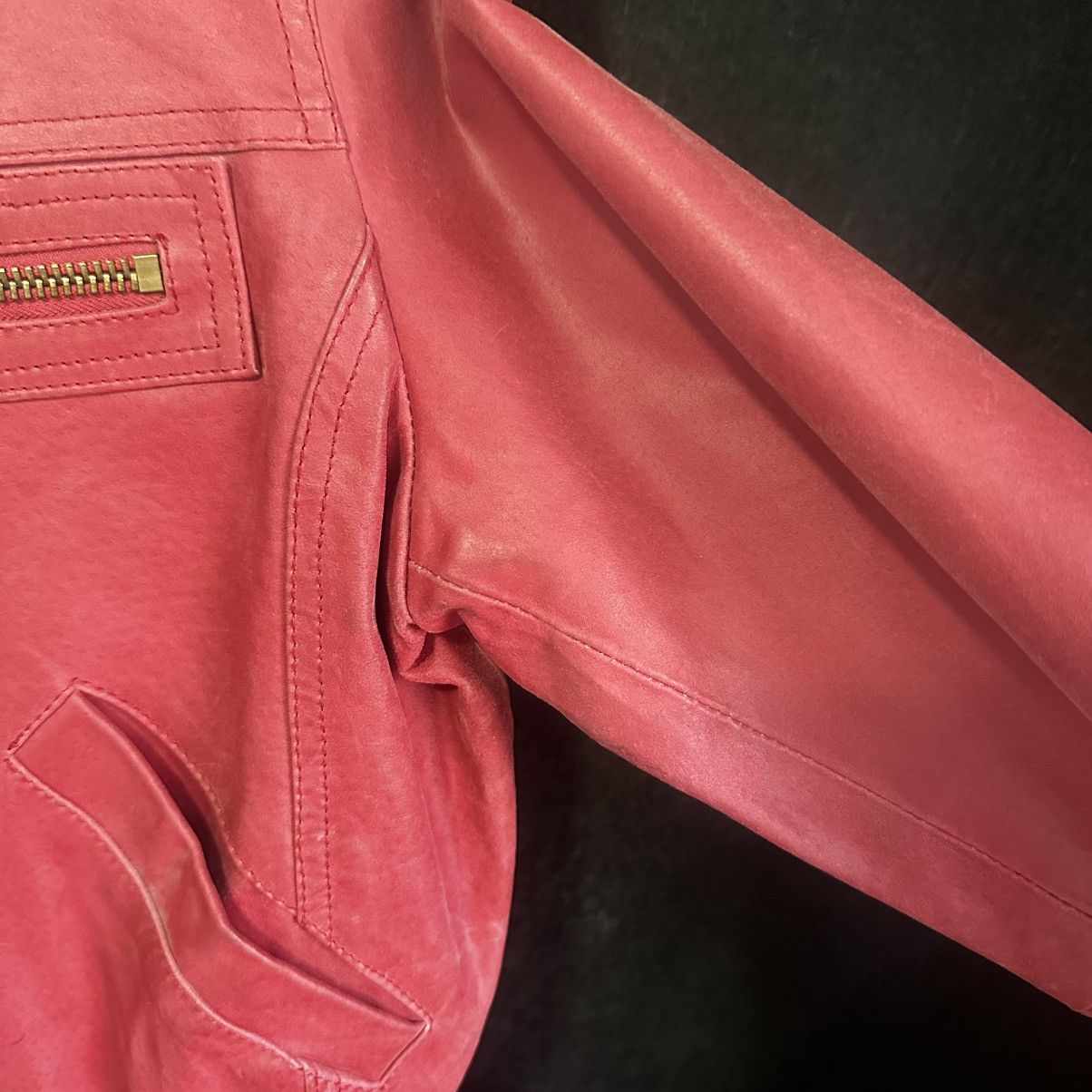 Other Red Leather Jacket Avant Garde Size XS / US 0-2 / IT 36-38 - 6 Thumbnail
