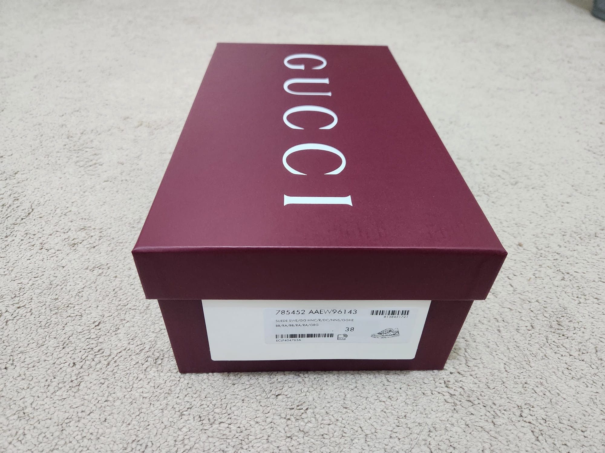 Gucci Gucci Re-Web sneaker in Rosso Ancora red GG canvas Size US 8 / IT 38 - 12 Thumbnail