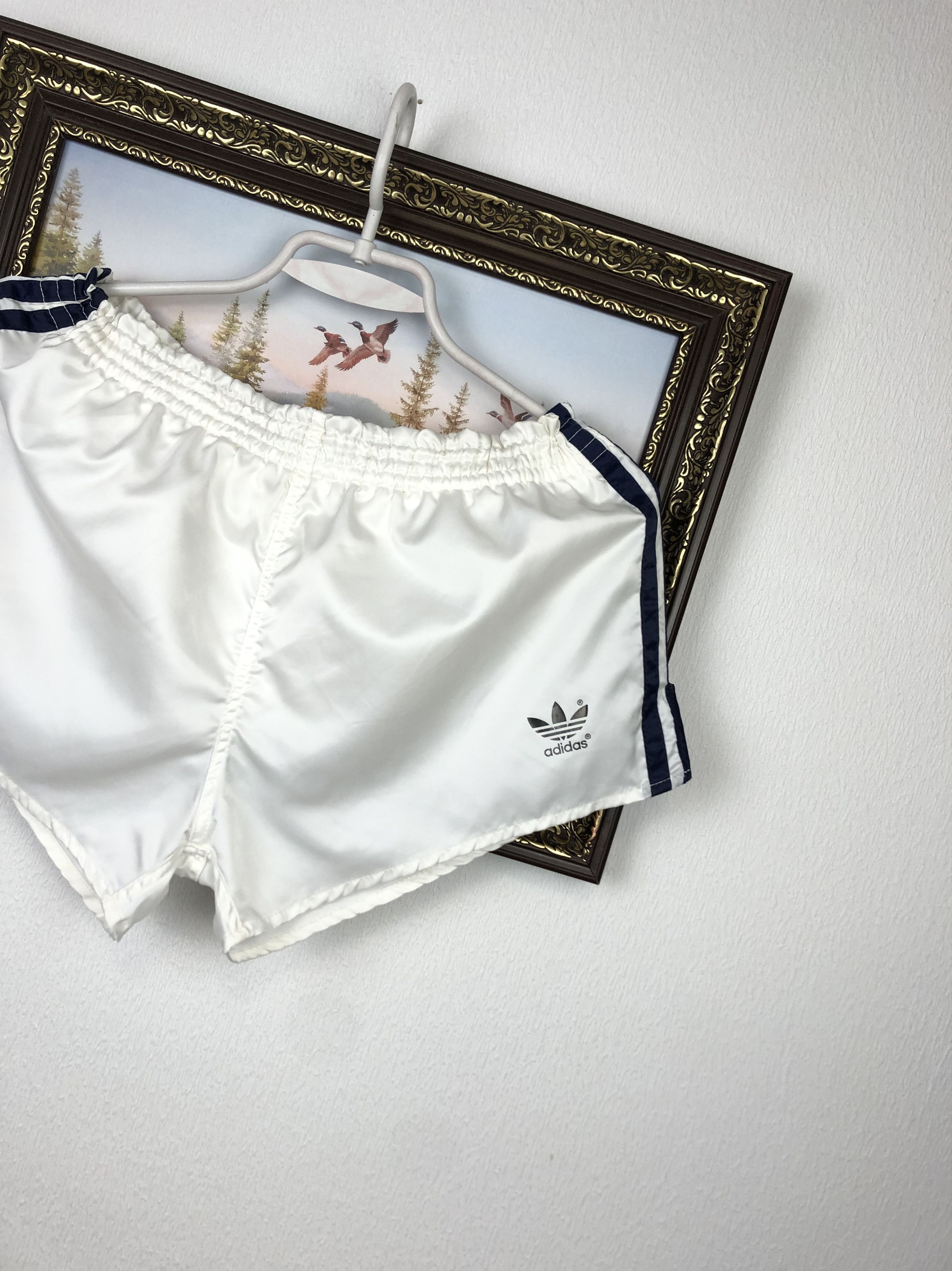 Adidas Vintage Adidas West Germany Nylon White Shorts Athletic Size US 32 / EU 48 - 2 Thumbnail
