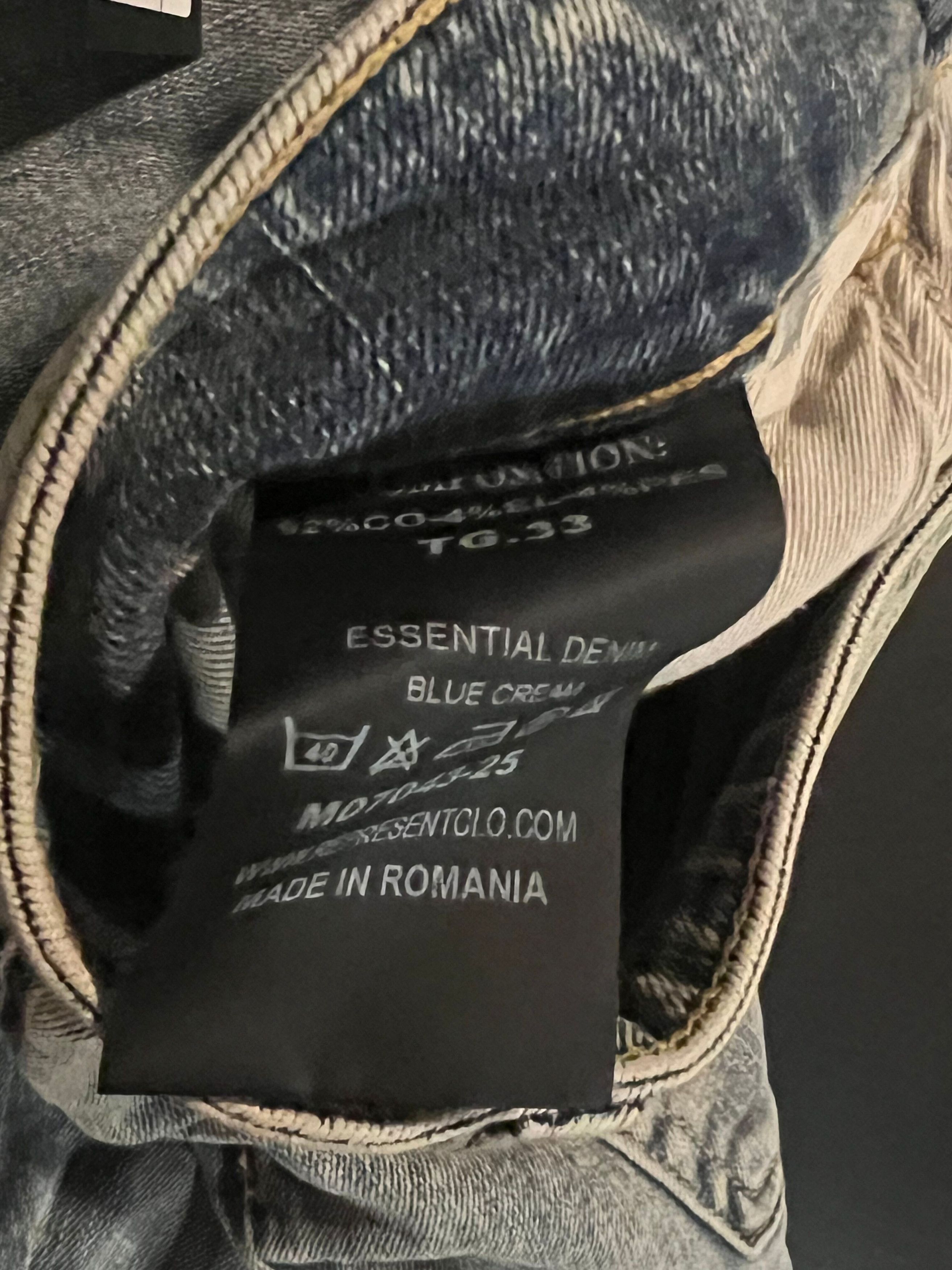 Represent Clo. Represent Clo Blue Cream Denim Jeans Size 33 Waist Size US 33 - 5 Thumbnail