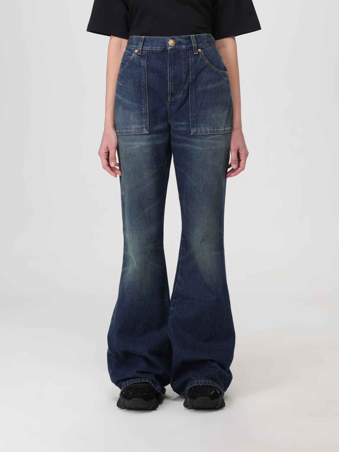 Balmain o1y0625 Denim Pant in Blue Size 27" / US 4 / IT 40 - 1 Thumbnail