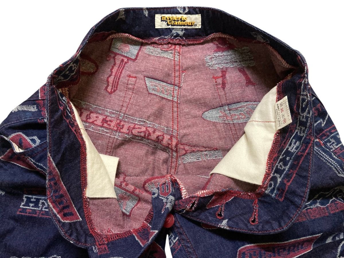 Hysteric Glamour × Vintage Hysteric Glamour Full Print Logo Flare Denim Pants Size 30" / US 8 / IT 44 - 9 Thumbnail