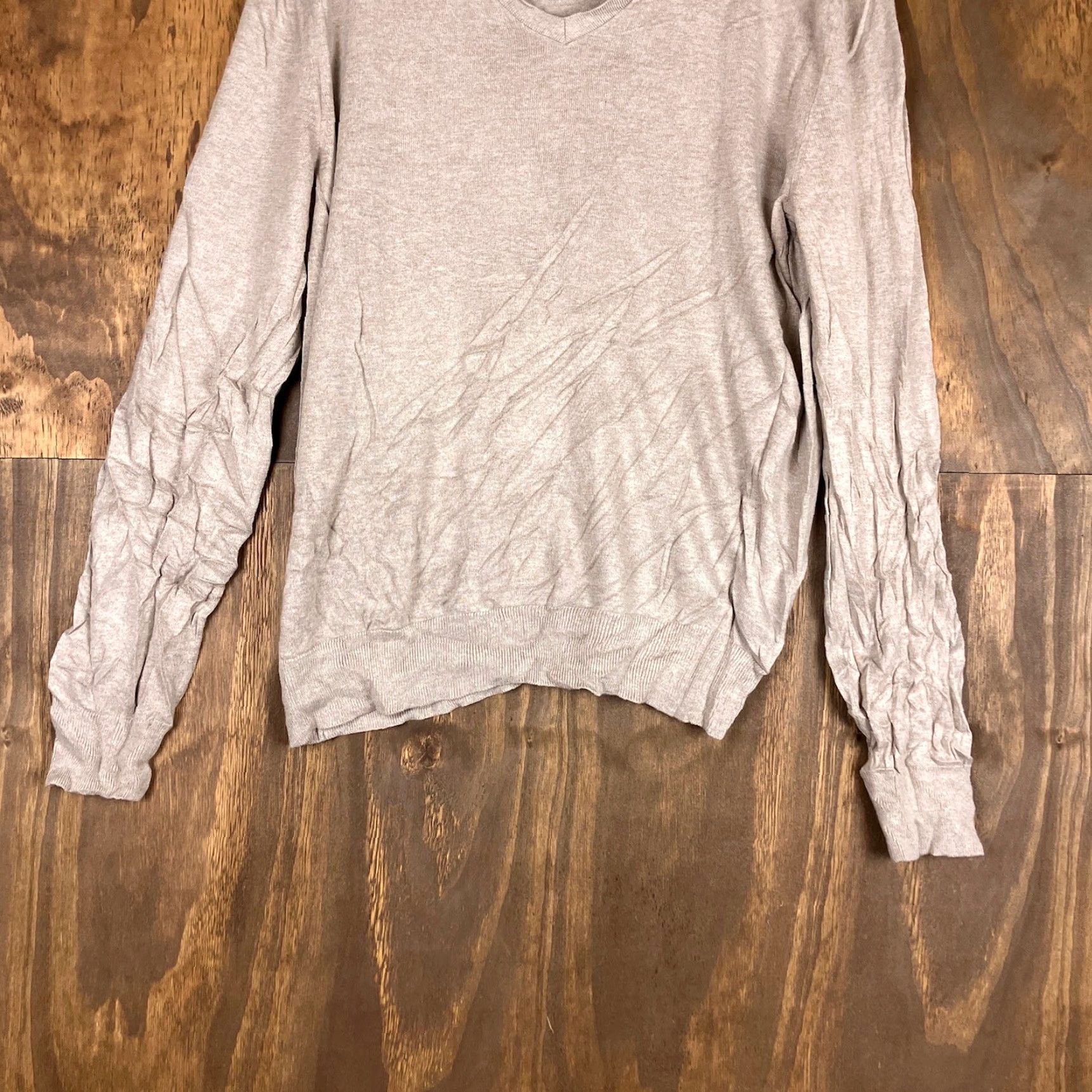 Banana Republic Banana Republic Womens Sweater Beige V-Neck Silk Cashmere Blend Pullover Medium Size M / US 6-8 / IT 42-44 - 3 Thumbnail