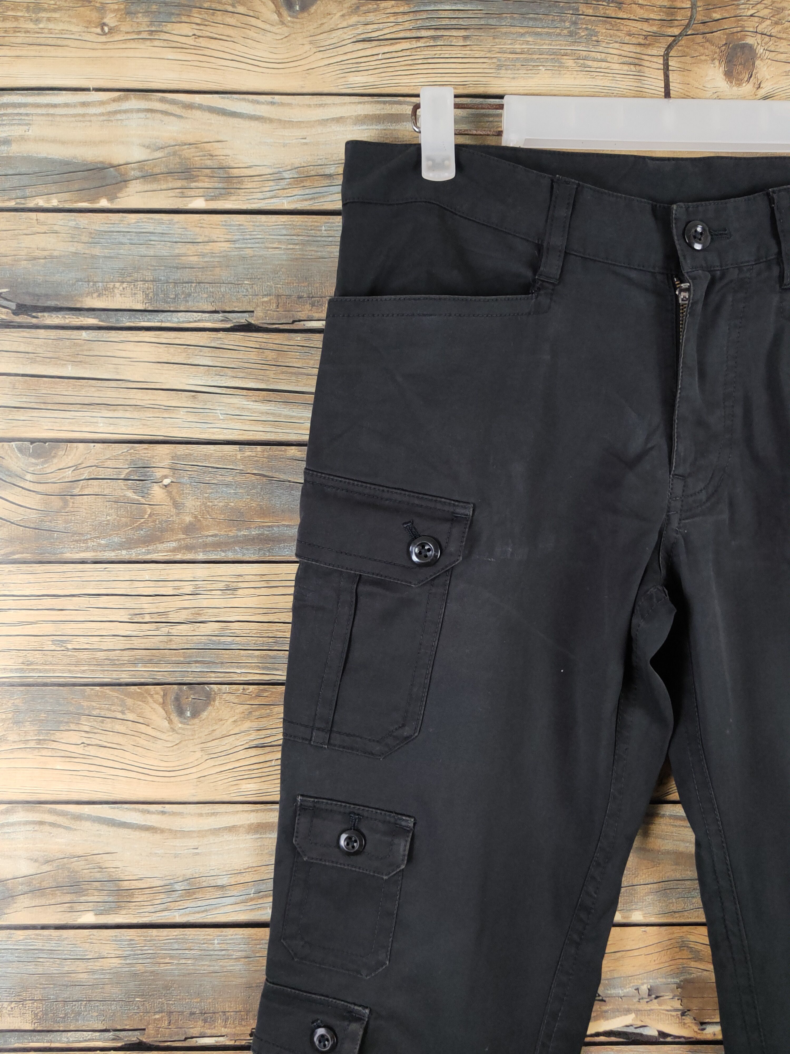 Japanese Brand Japanese Brand Black Multipocket Tactical Cargo Pants #W1899 Size US 31 - 3 Thumbnail