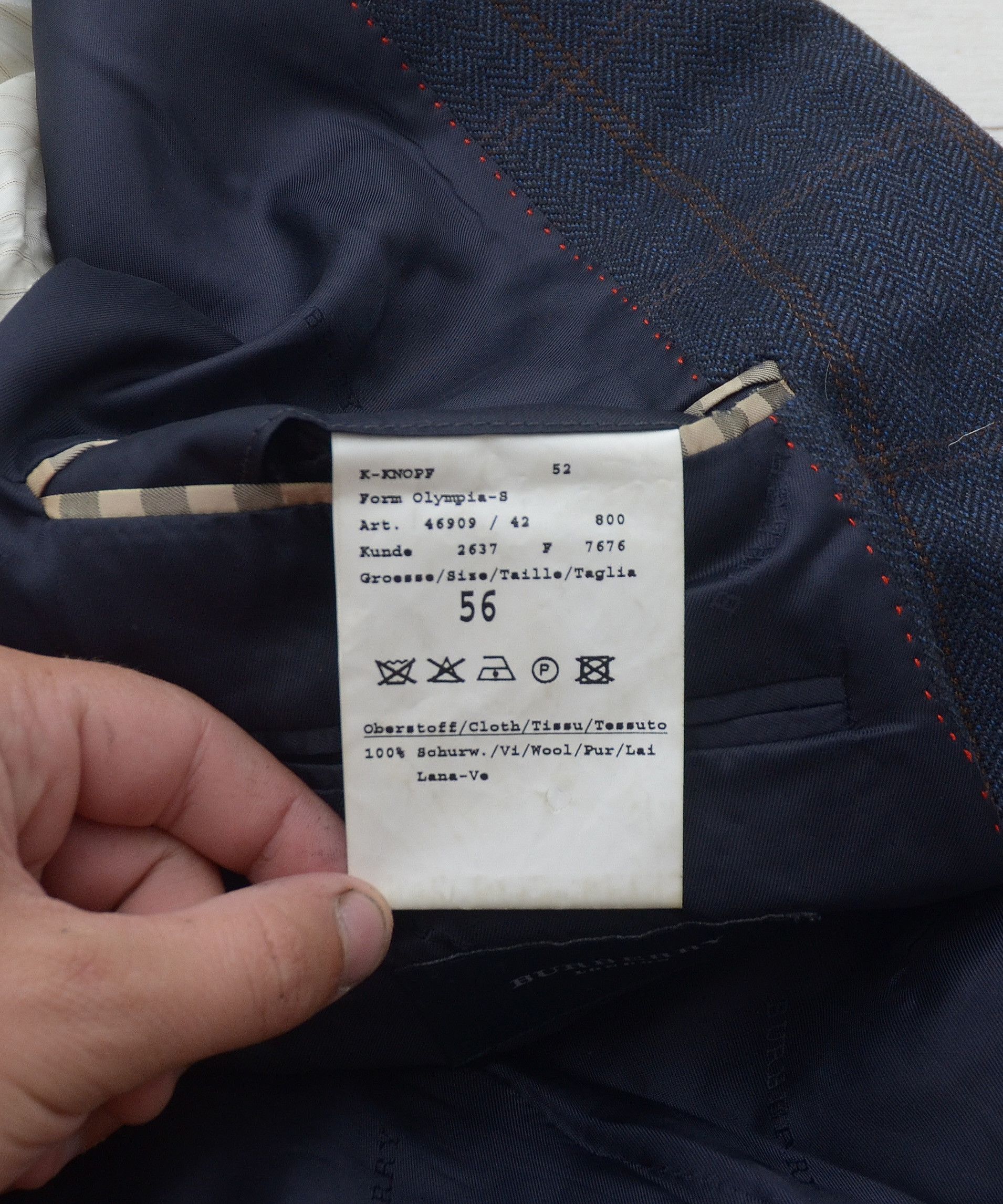 Burberry × Burberry Prorsum Vintage BURBERRY London Wool Tweed Check Blazer size 56 Size 54R - 13 Thumbnail