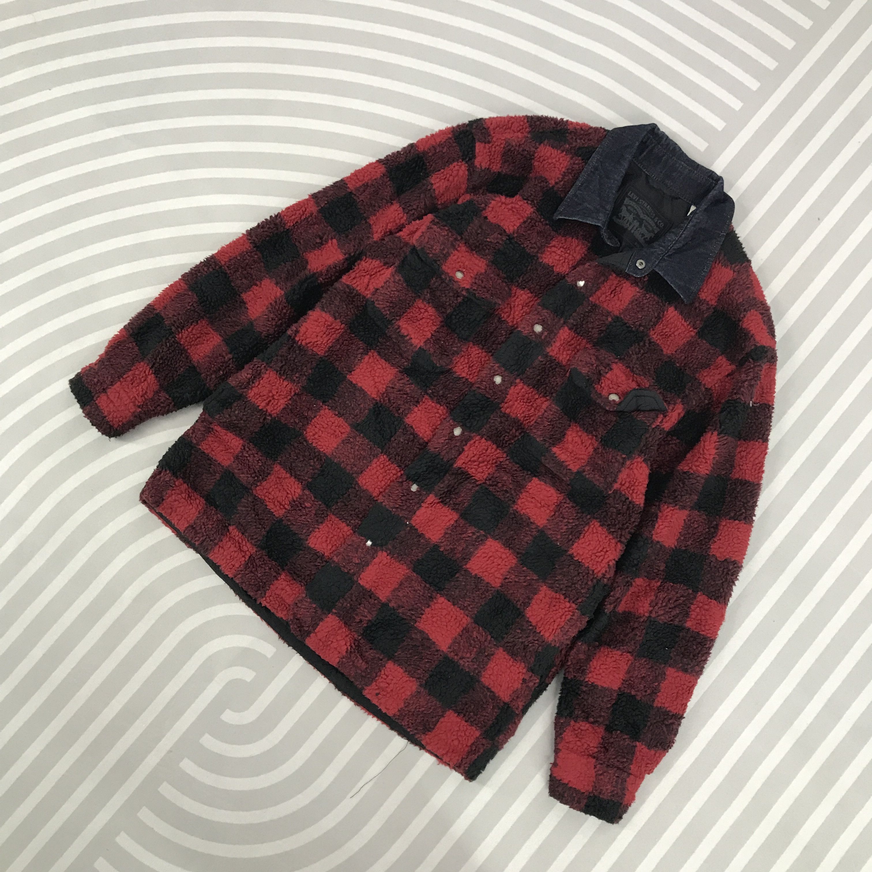 Levi's × Levi's Vintage Clothing × Vintage Vintage Levi Strauss and Co Sherpa snap button Jacket Size US S / EU 44-46 / 1 - 3 Thumbnail