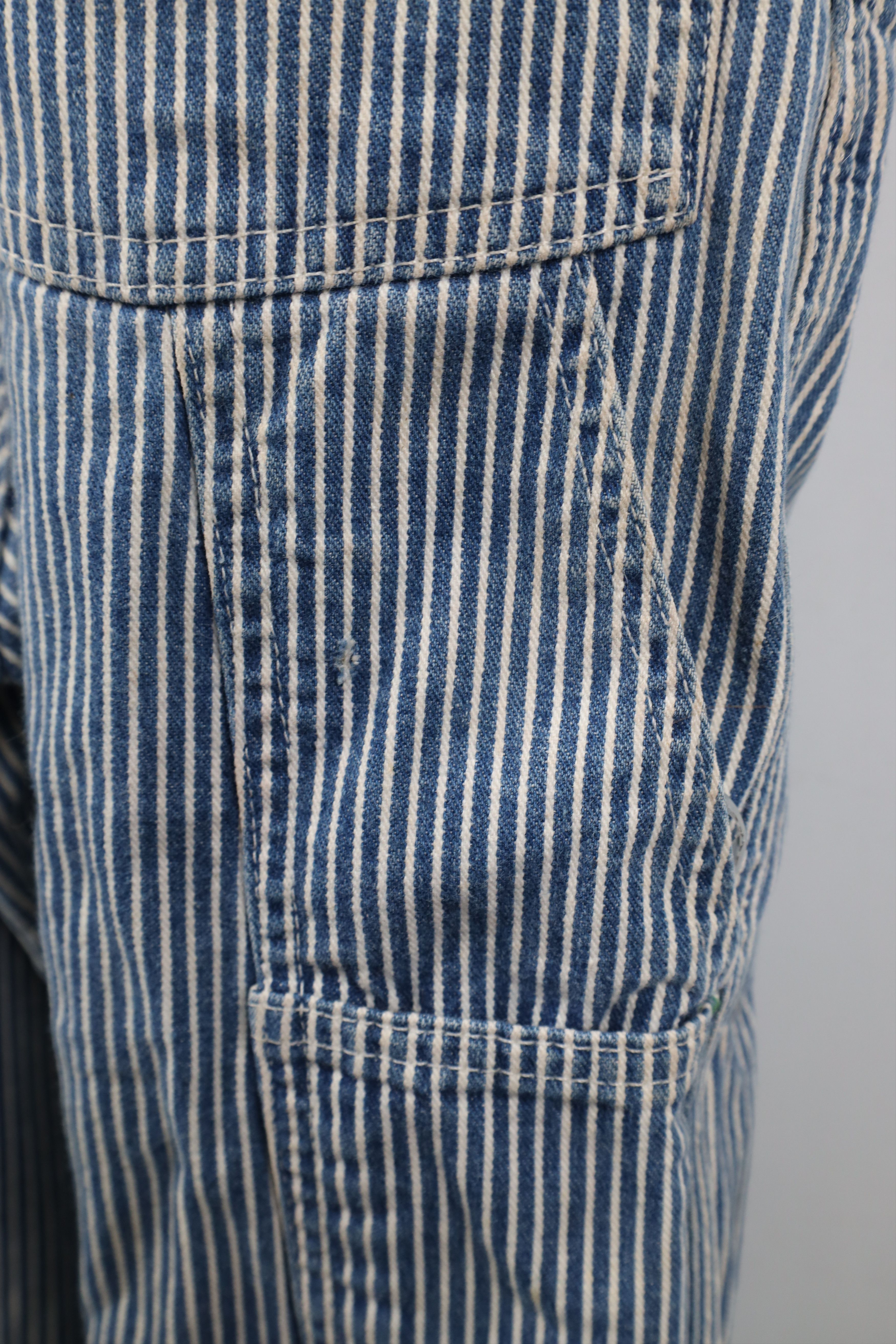 Oshkosh Vintage 70s OshKosh B'Gosh Hickory Striped Overalls Size US 36 / EU 52 - 13 Thumbnail