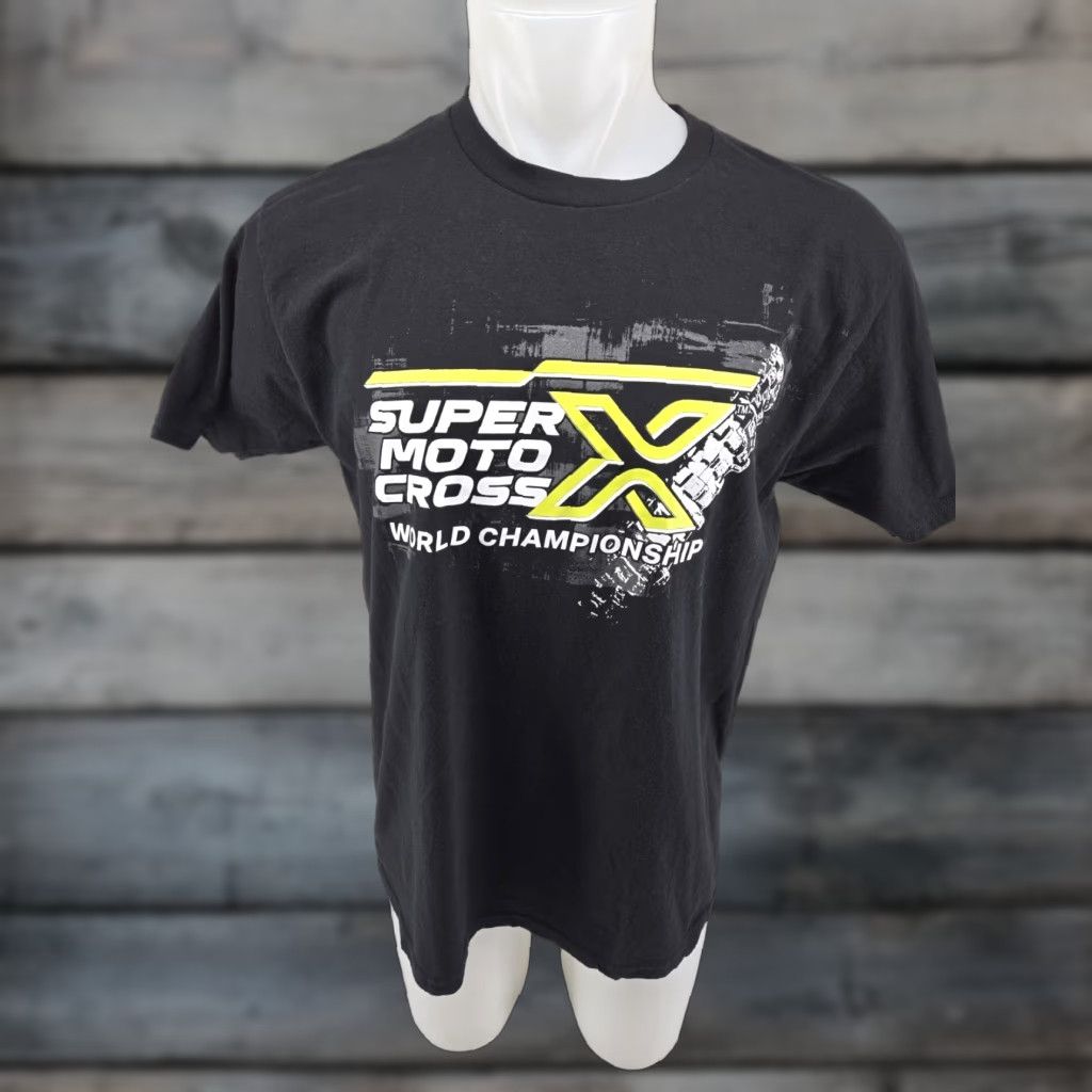 Vintage Monster Jam Super Moto Cross T-Shirt Black Size LARGE Size US L / EU 52-54 / 3 - 1 Thumbnail