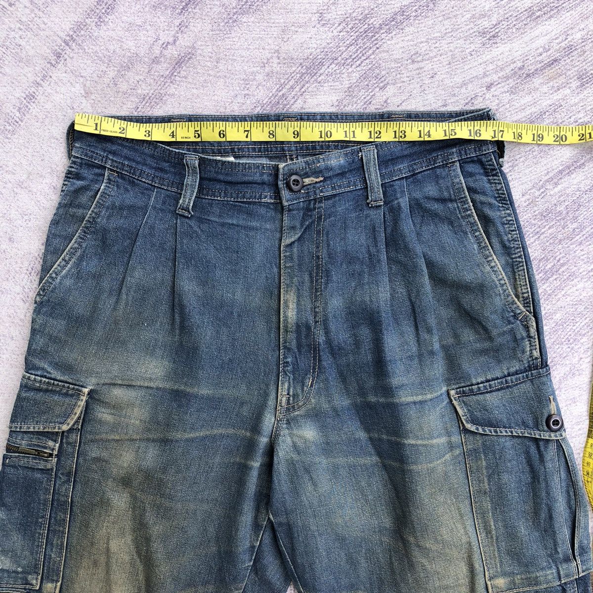 Jean Faded Cargo jeans Multipocket Tactical Pants Size US 34 / EU 50 - 2 Thumbnail