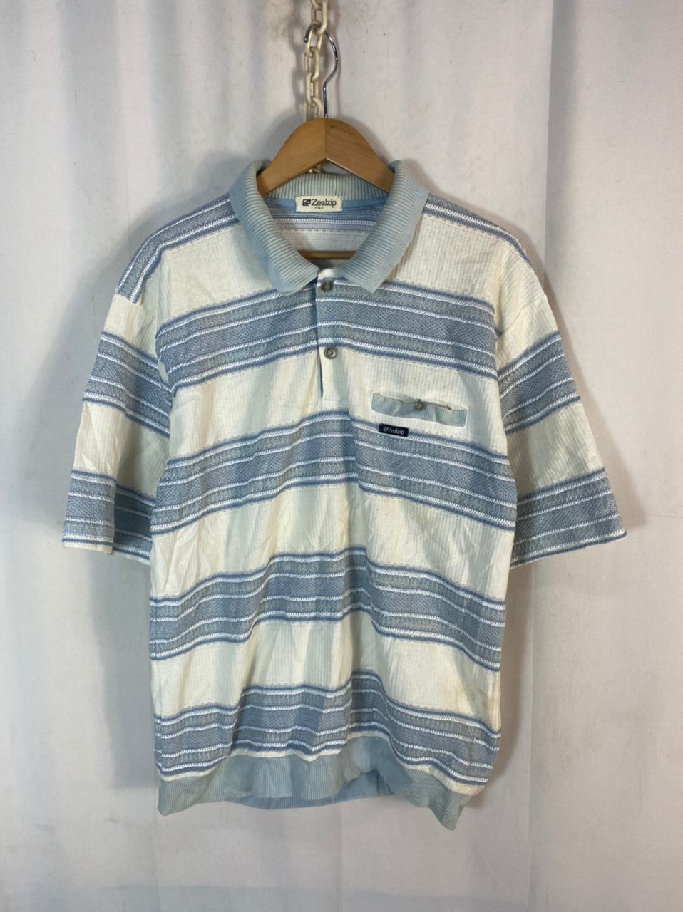 Japanese Brand × Vintage Vintage zealzip stripe polos shirt Size US L / EU 52-54 / 3 - 1 Thumbnail