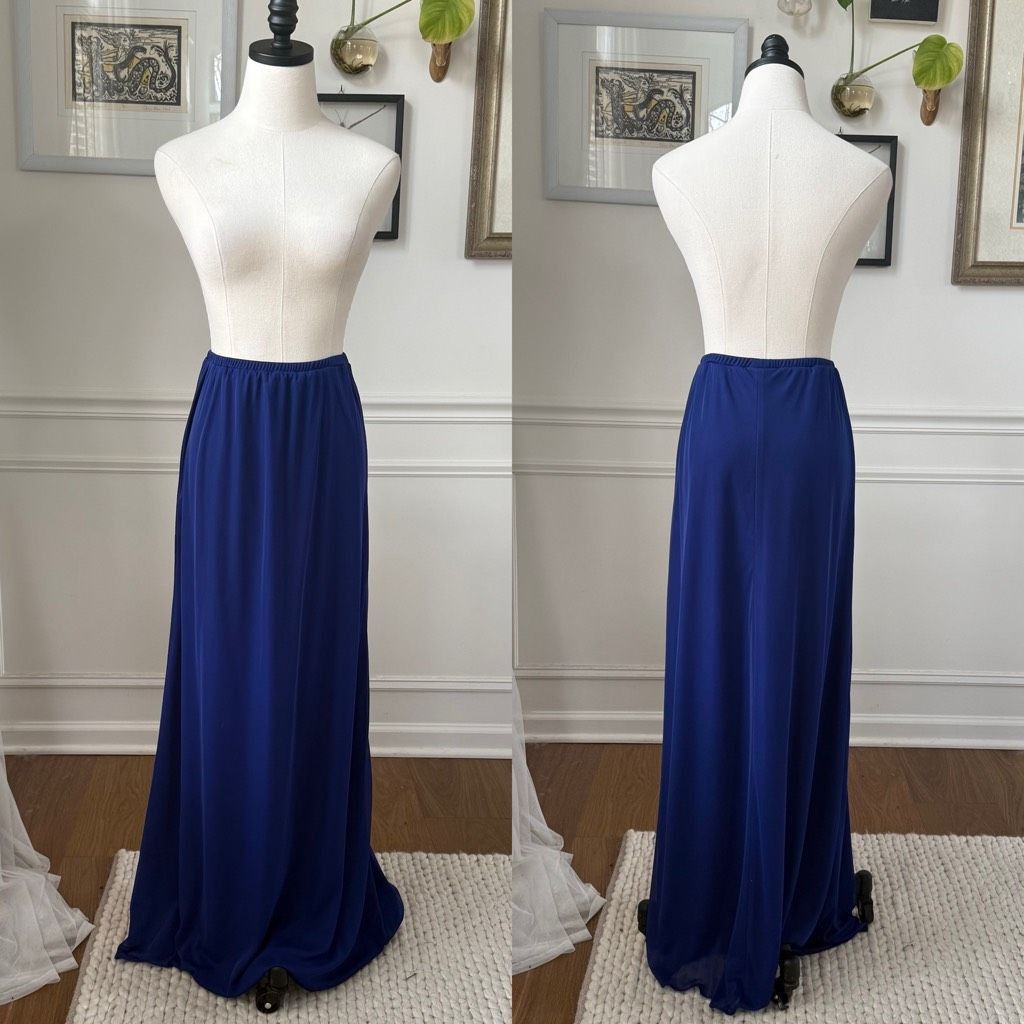 Other Xscape Royal Blue Formal Straight Maxi Skirt Stretchy 6 Size 28" / US 6 / IT 42 - 2 Thumbnail
