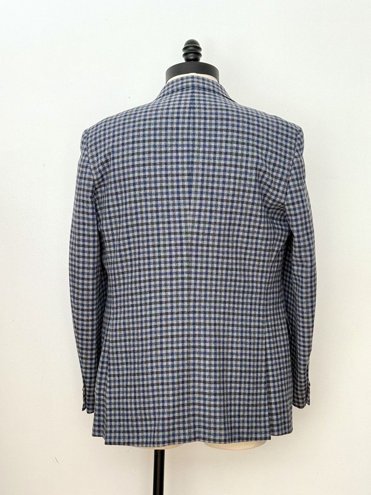 Tombolini Tombolini Blue and Black Sport Coat with Classic Check Size 44R - 6 Thumbnail