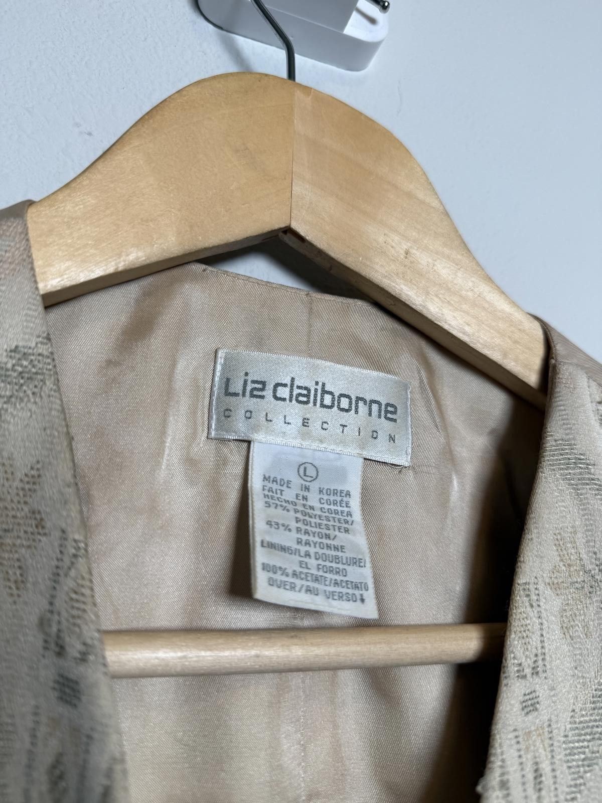 Other Vintage Liz Claiborne Beige Floral Pattern Button-Up Vest Size L / US 10 / IT 46 - 4 Thumbnail
