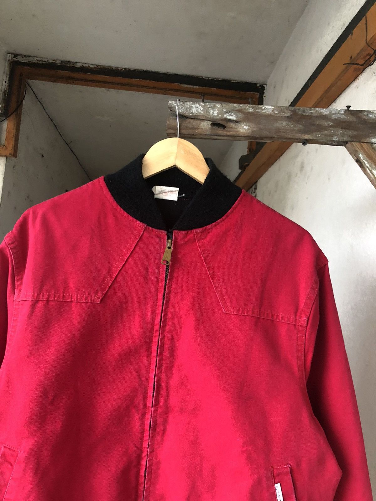 Carhartt Rare❗️Vintage 90s Carhartt 100 Years Red Bomber Jacket Size US L / EU 52-54 / 3 - 5 Thumbnail