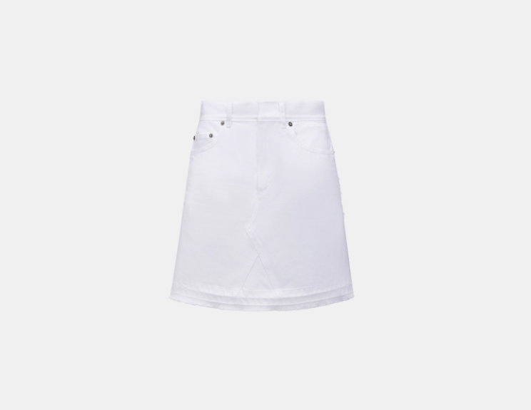 Dior o1w1db10925 442J21 Dioriviera Mini Skirt in White Size 25" / US 0 / IT 36 - 1 Thumbnail