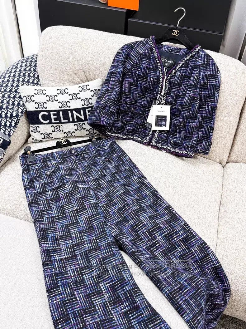 Chanel Chanel Twill tweed trousers Size 25" / US 0 / IT 36 - 3 Thumbnail