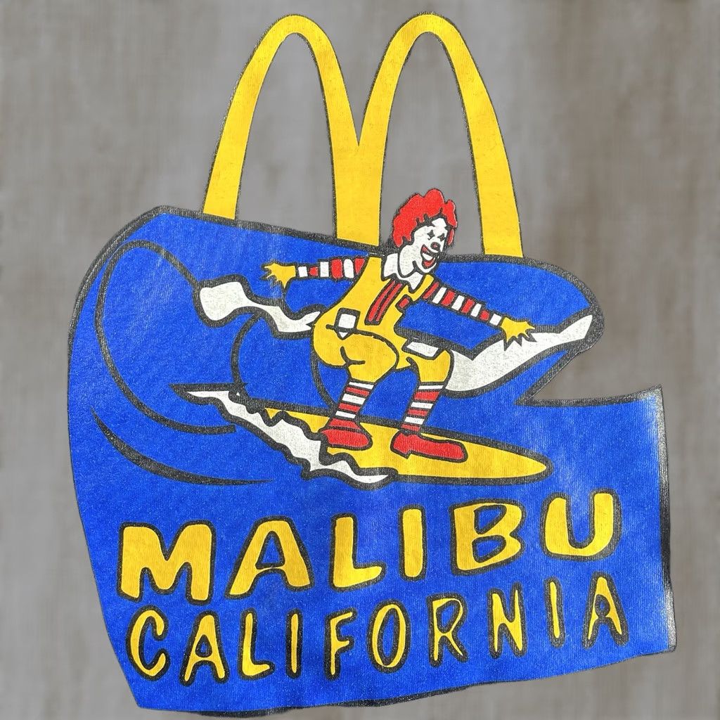 Champion Champion Tee Men’s XL Black California Surf Ronald McDonald Malibu California Tee (Men’s XL) Size US XL / EU 56 / 4 - 1 Thumbnail
