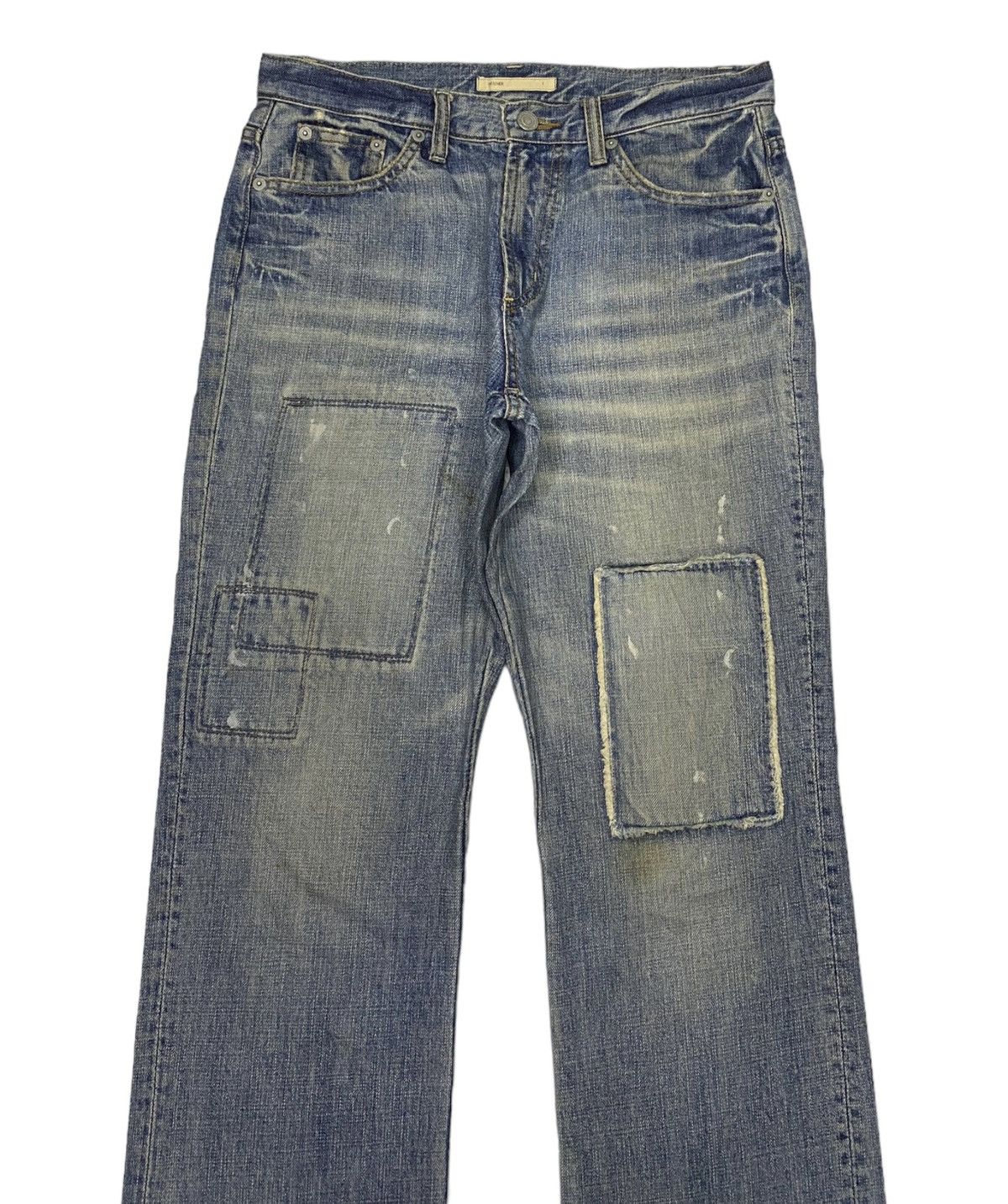 Beauty Beast 🔥DISTRESSED DENIM PATCHWORK HEATHER JAPANESE JEANS DENIM Size US 30 / EU 46 - 3 Thumbnail