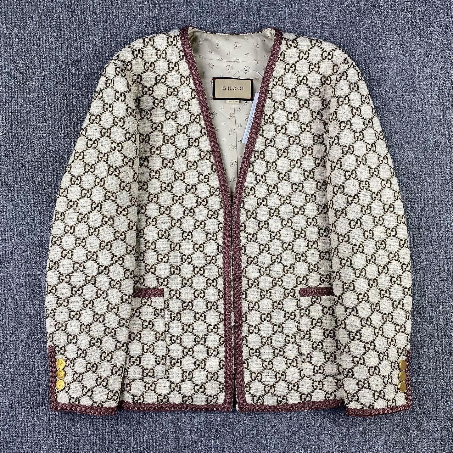 Gucci Gucci GG Logo Tweed Jacket Size 38 Size XS / US 0-2 / IT 36-38 - 1 Thumbnail