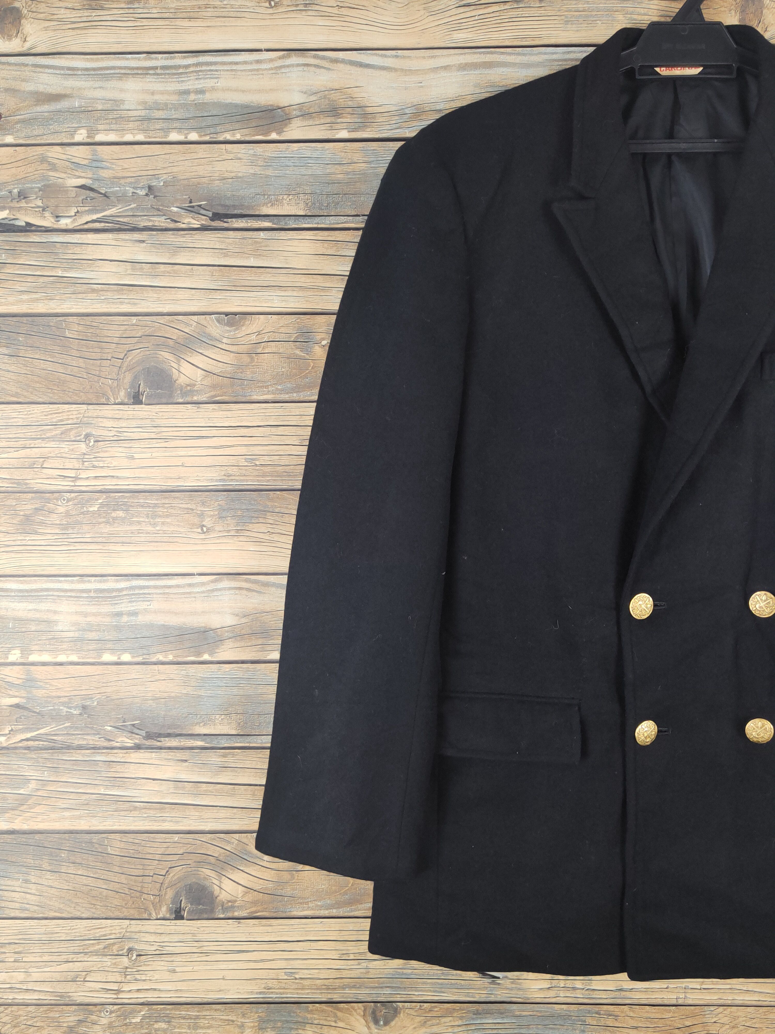 Vintage Vintage Collection by Cardinal Black Wool Pea Coats Size US L / EU 52-54 / 3 - 3 Thumbnail
