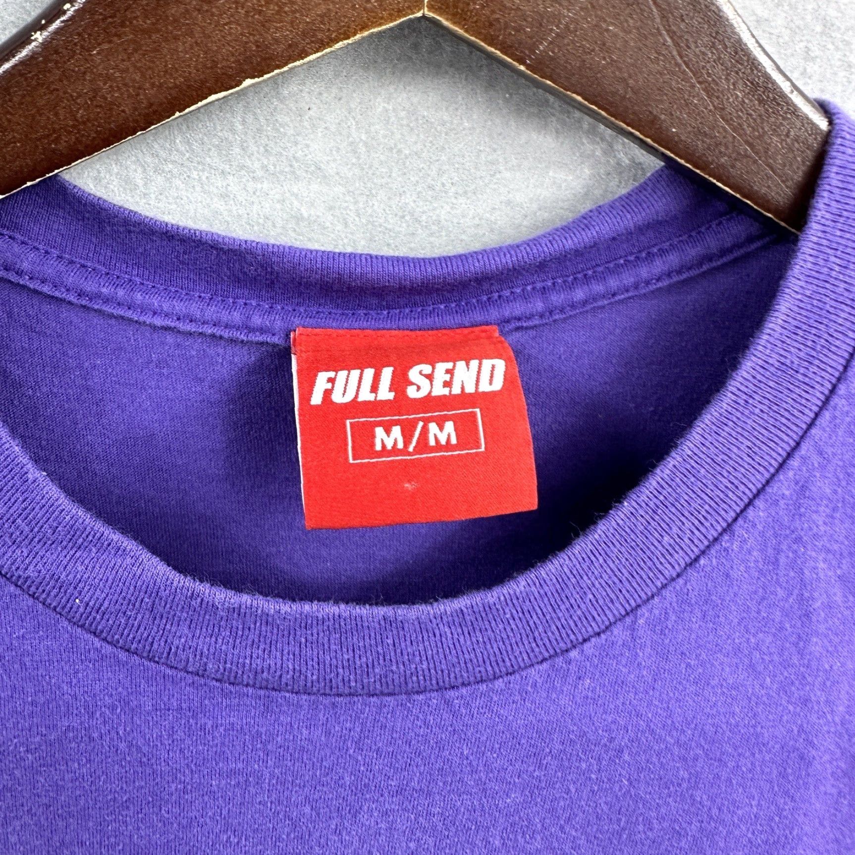Vintage Full Send Logo Shirt Mens Medium Crew Neck Purple Retro Graphic Tee Size US M / EU 48-50 / 2 - 6 Thumbnail