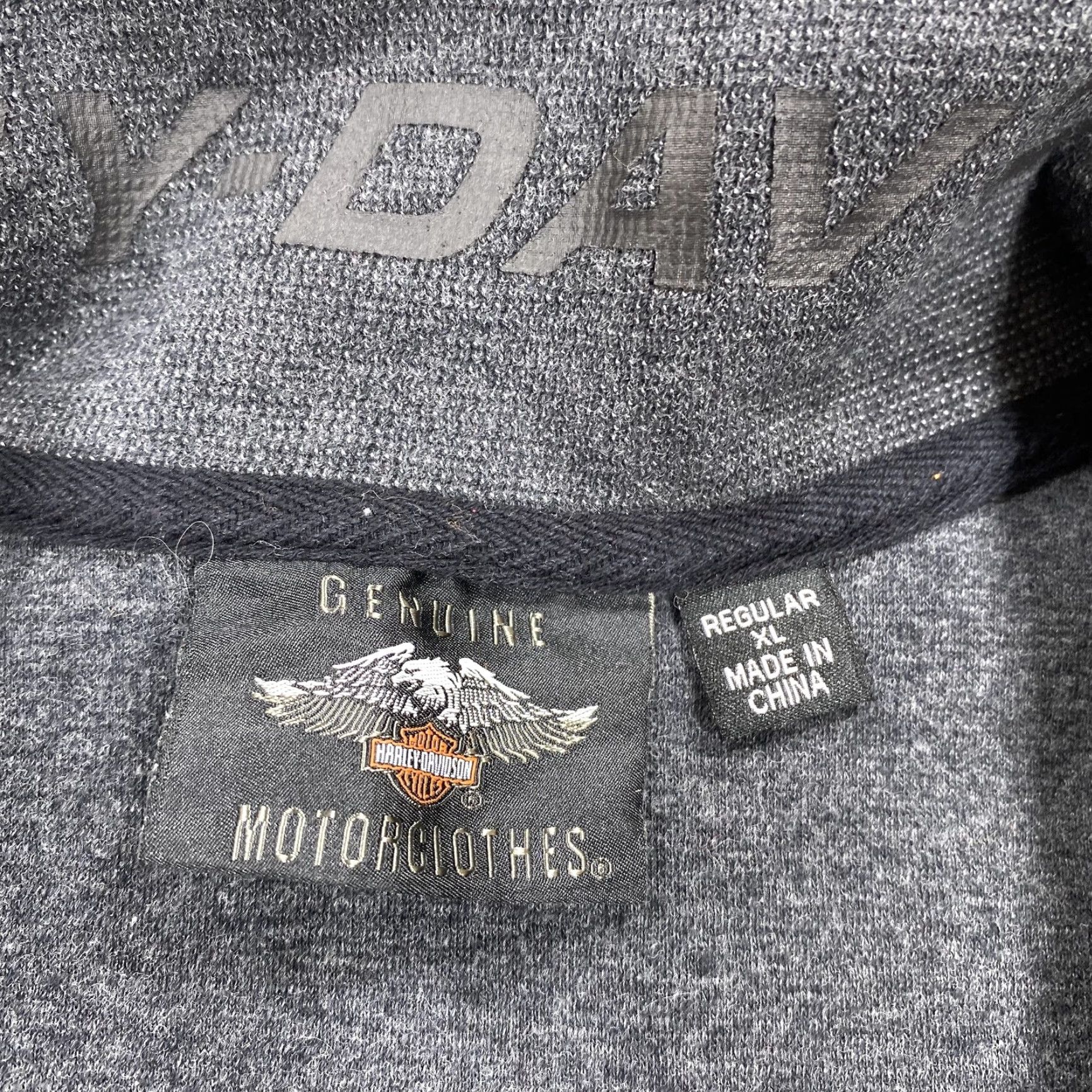 Harley Davidson Harley-Davidson Sweater Mens XL Gray 1/4 Zip Mock Neck Quilted Pullover Logo Size US XL / EU 56 / 4 - 3 Thumbnail