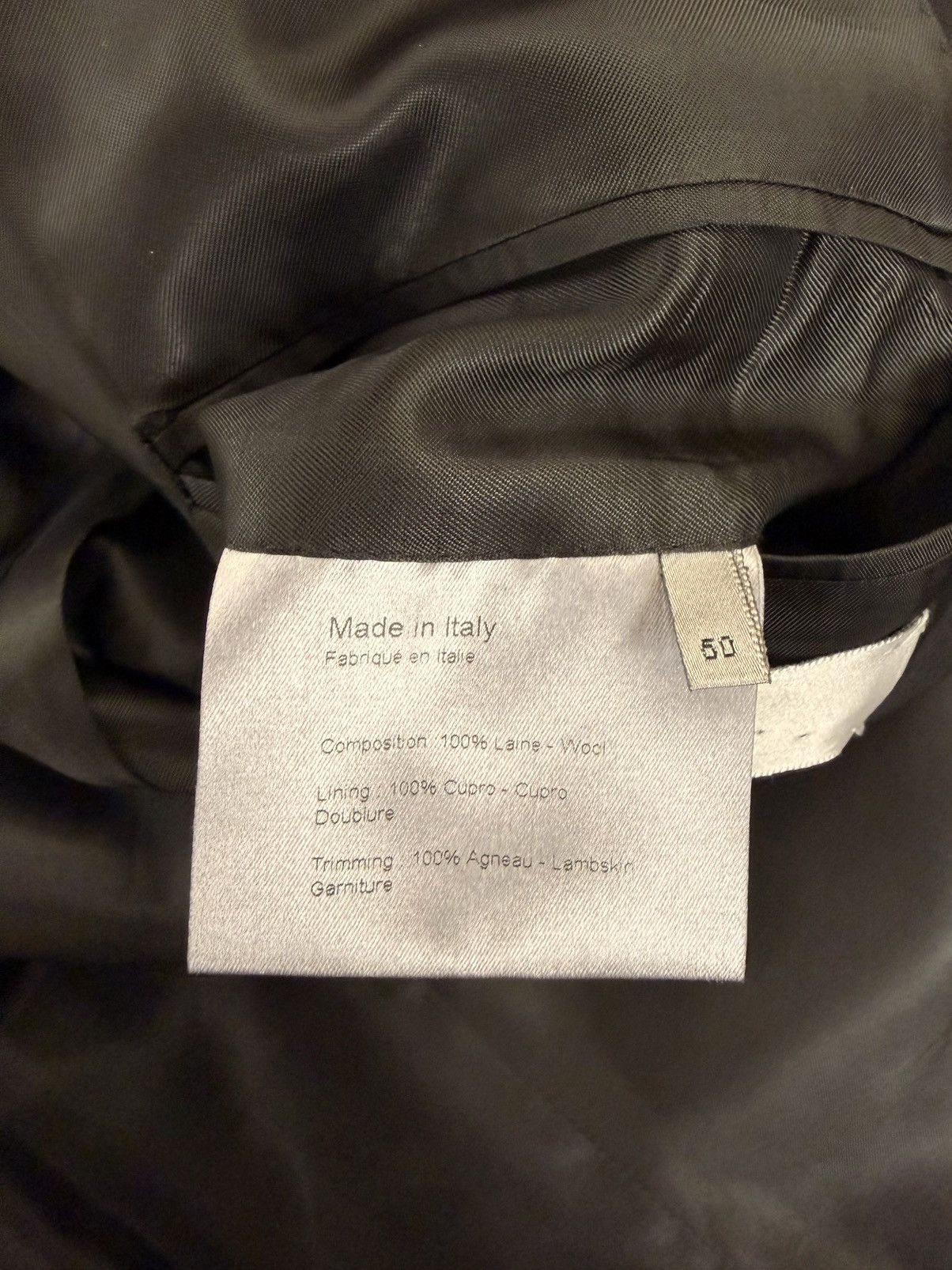 Dior FW02 Reflection (Hedi Slimane) Leather Trim Blazer Size 50R - 7 Thumbnail