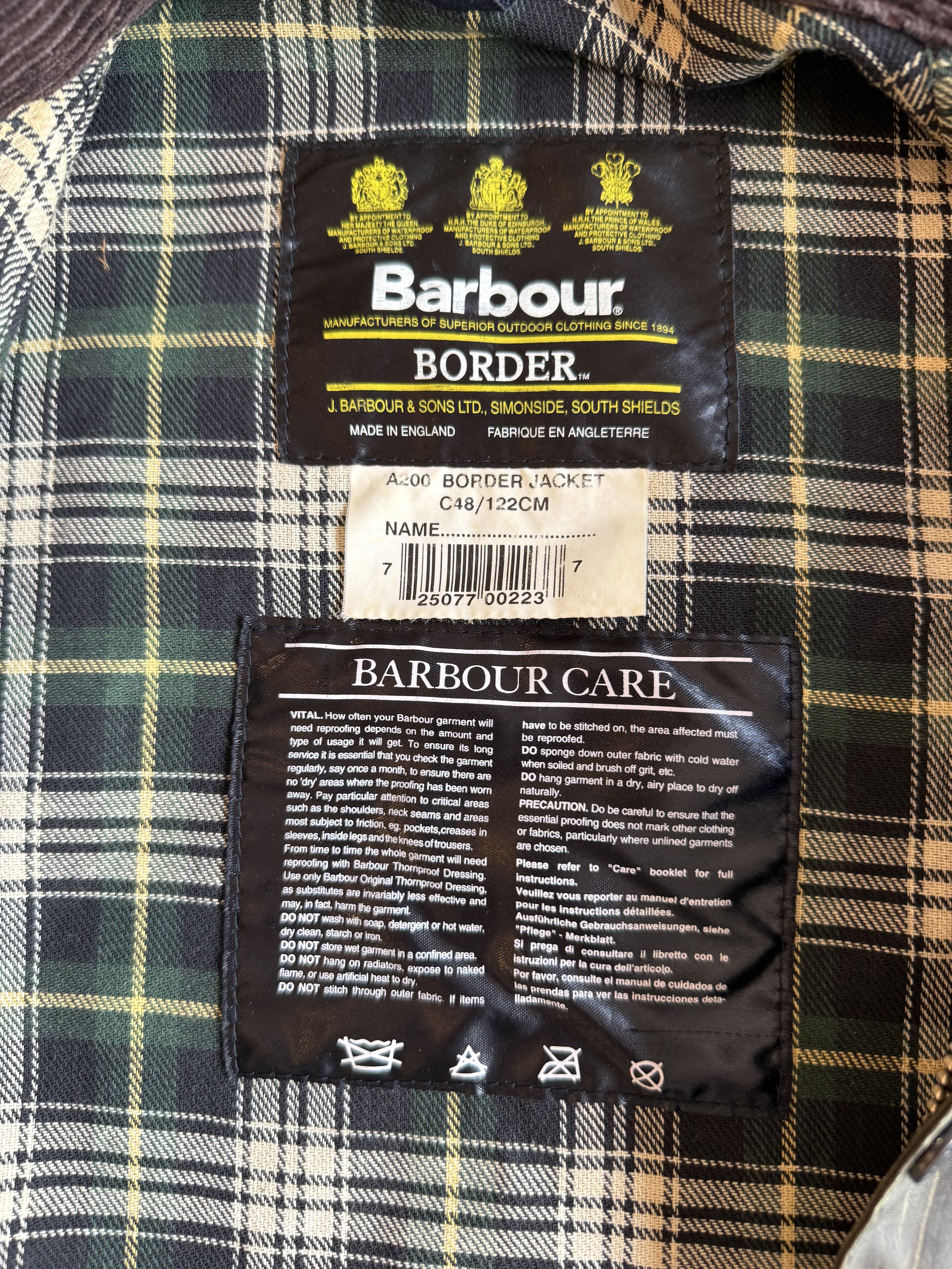 Barbour Barbour Border Waxed Jacket Olive Green Size Made in England Size US XXL / EU 58 / 5 - 3 Thumbnail
