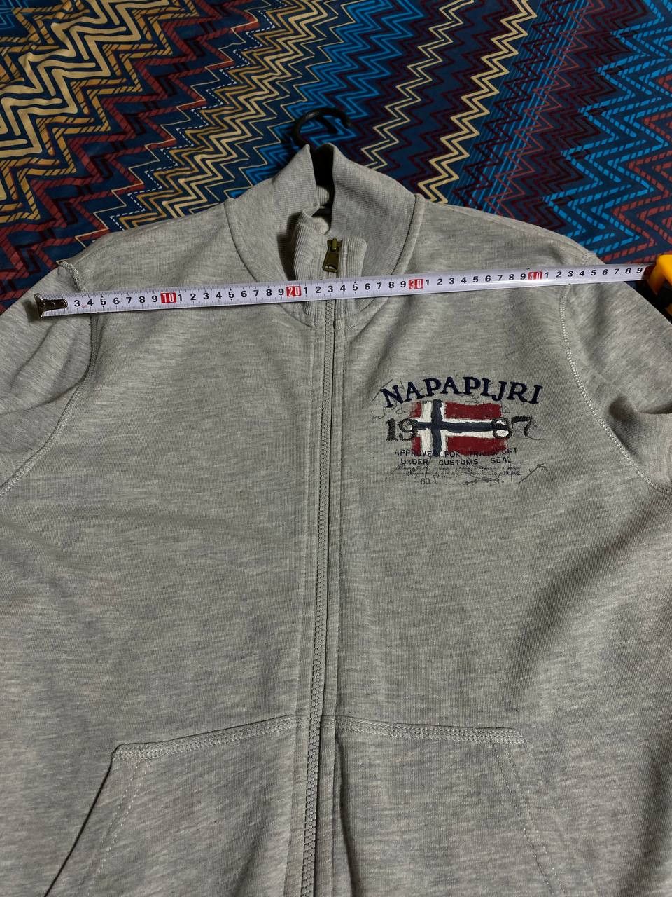Napapijri × Vintage Napapijri Vintage Y2K Sweatshirt Zip Patch Rare Hype Size US L / EU 52-54 / 3 - 18 Thumbnail