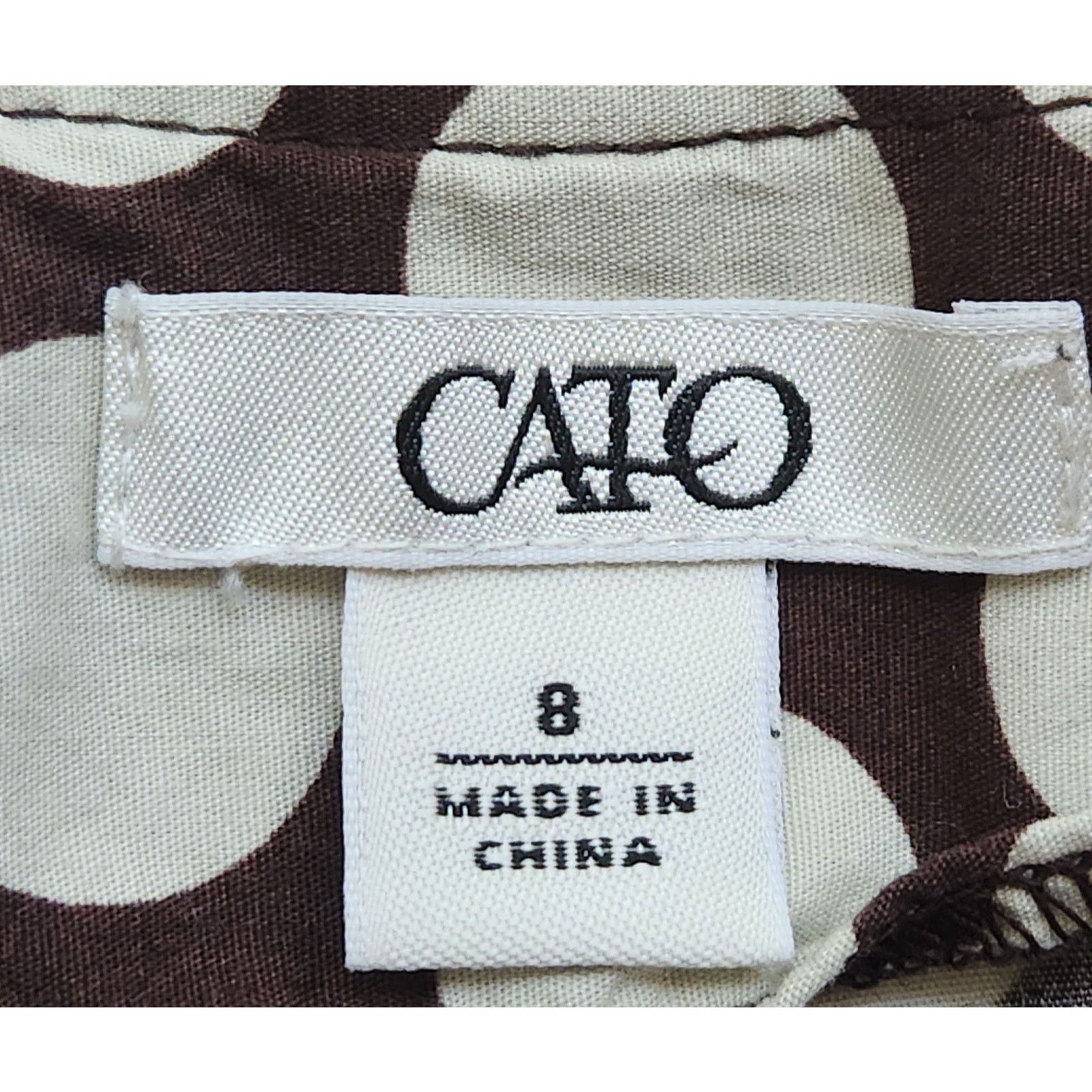 Other Cato Brown White Polka Dot A Line Above The Knee Skirt 8 Size 30" / US 8 / IT 44 - 3 Thumbnail