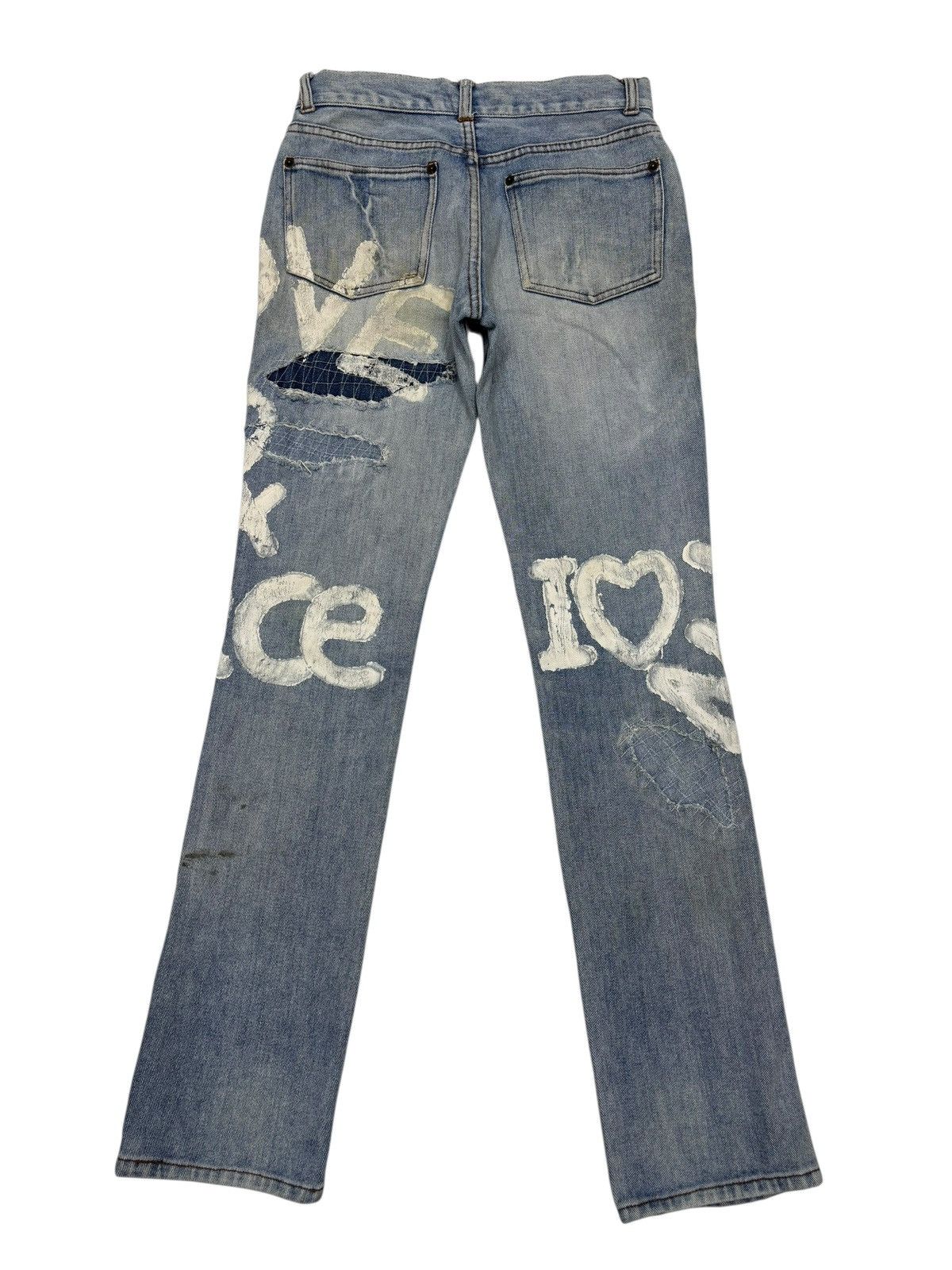 Kapital Love Peace Sashiko Boro Distressed Jeans Size 27" / US 4 / IT 40 - 8 Thumbnail