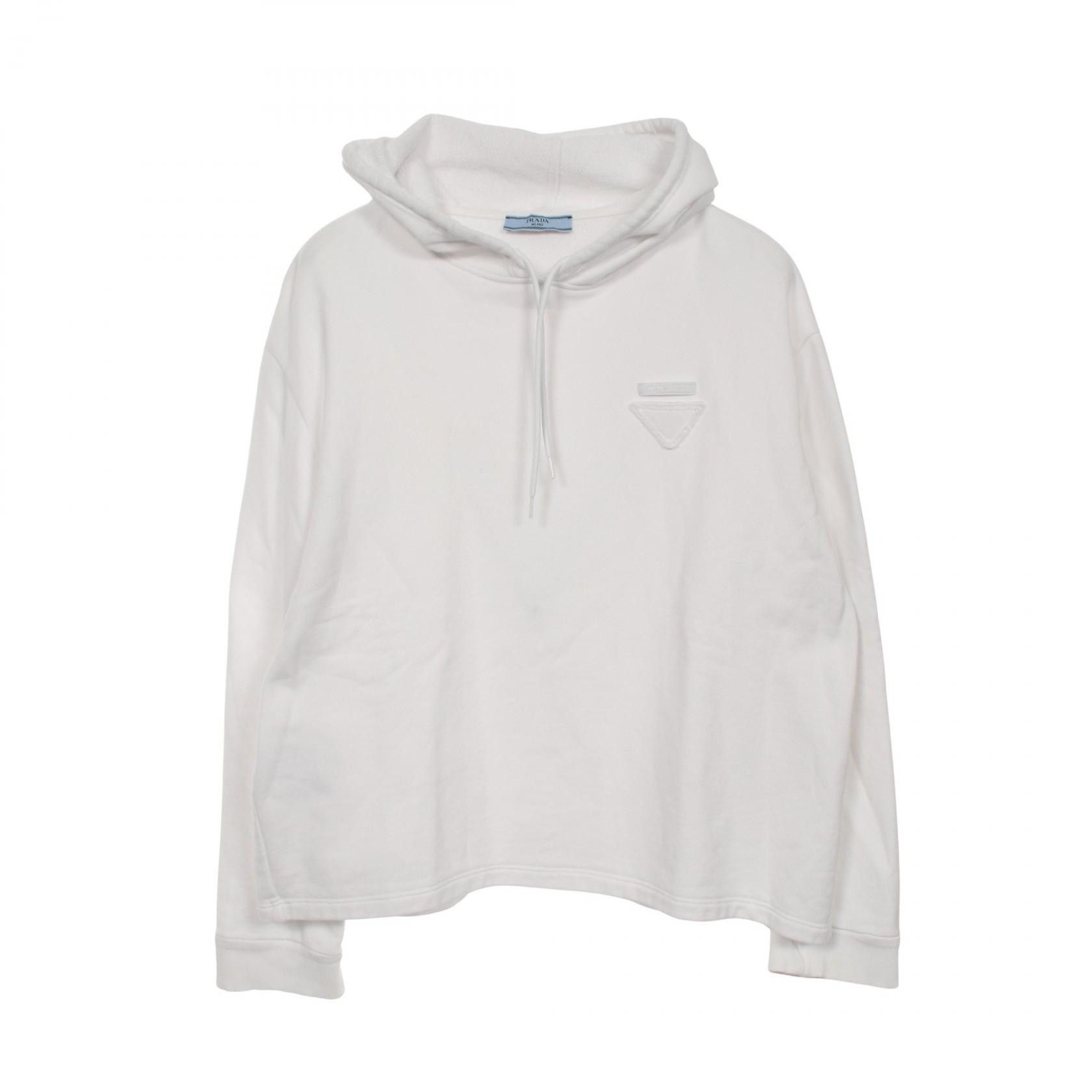 Prada Prada Prada Triangle Cotton Top Cotton Sweatshirts & Hoodies 134672 Size ONE SIZE - 1 Thumbnail