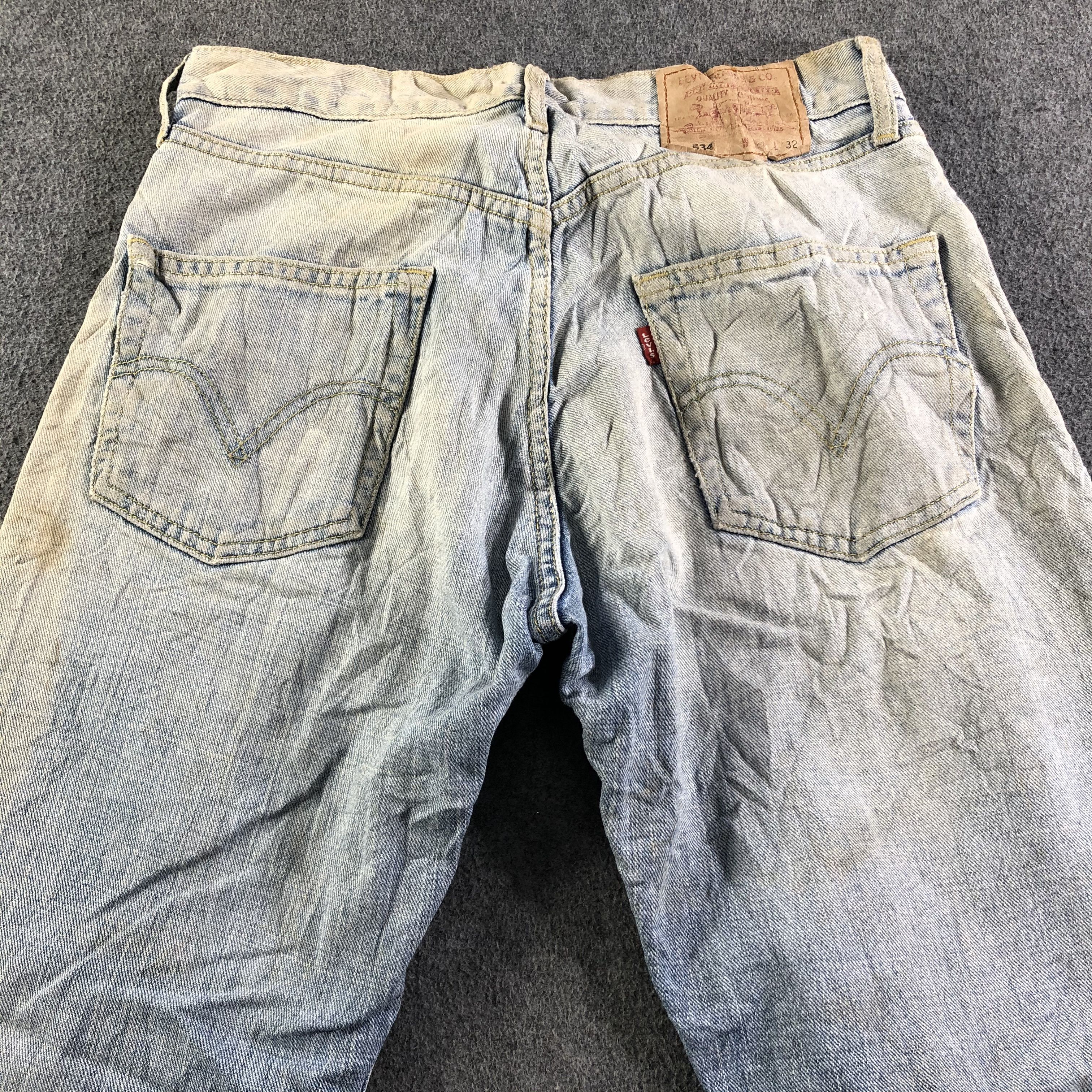 Levi's 90s Vintage Light Wash Levis 534 Jeans-J3937 Size US 32 / EU 48 - 4 Thumbnail