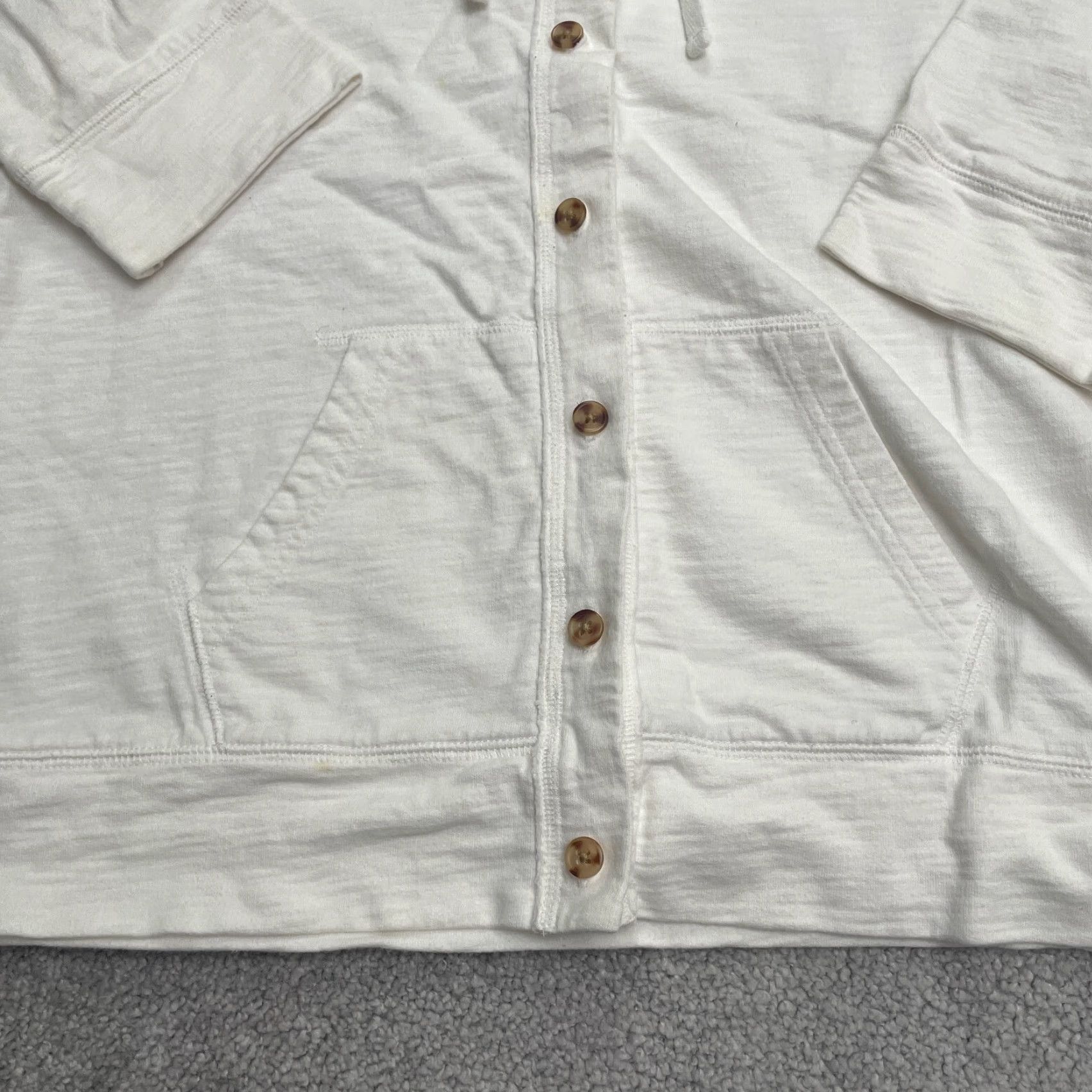 Vintage Style & Co. Sport Hoodie Sweatshirt Womens Small White 3/4 Sleeve Cardigan Activewear Casual Autumn Spring Summer Womens Size S / US 4 / IT 40 - 5 Thumbnail