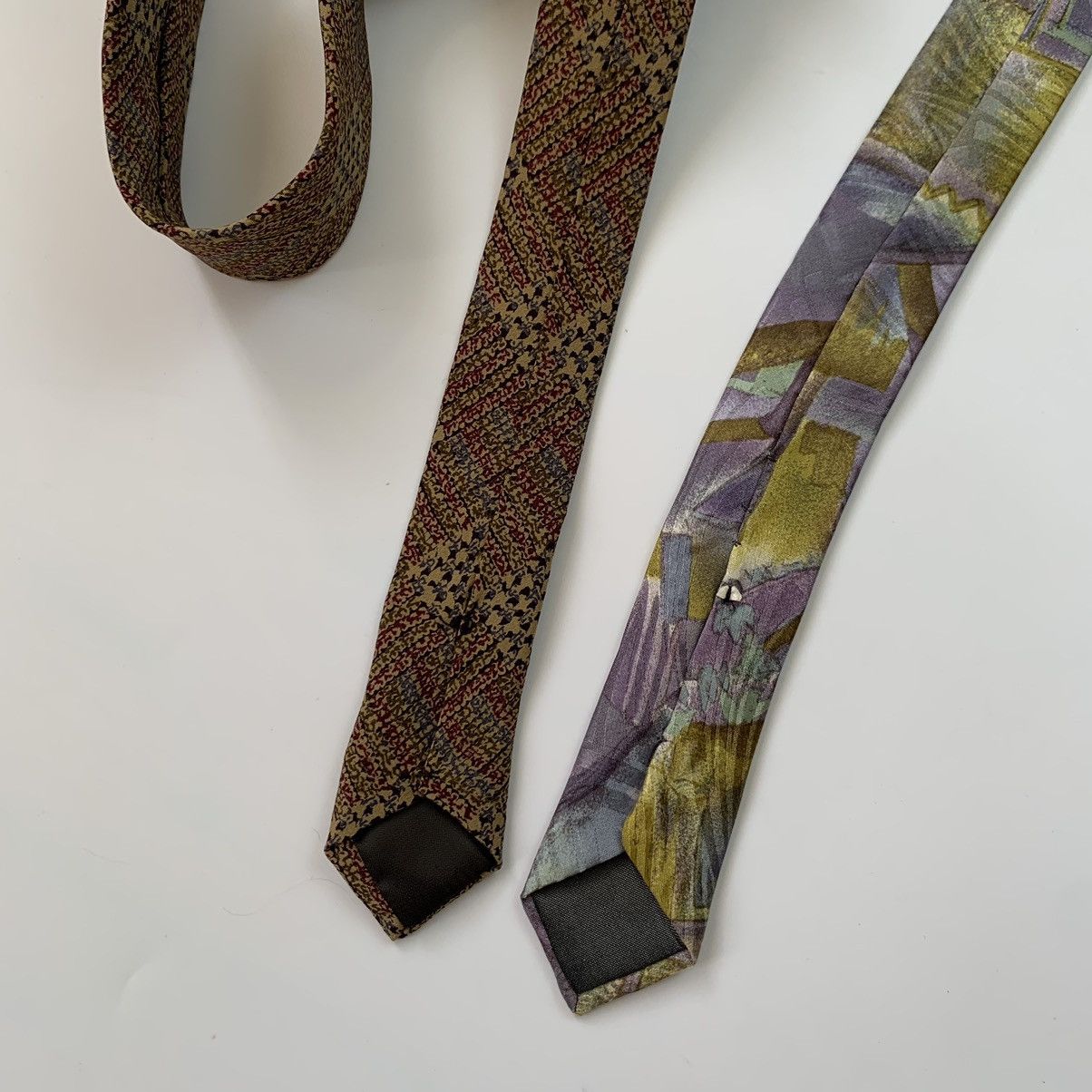 Vintage Two Lanvin Paris Silk Ties Vintage Luxury Made in France Size ONE SIZE - 5 Thumbnail