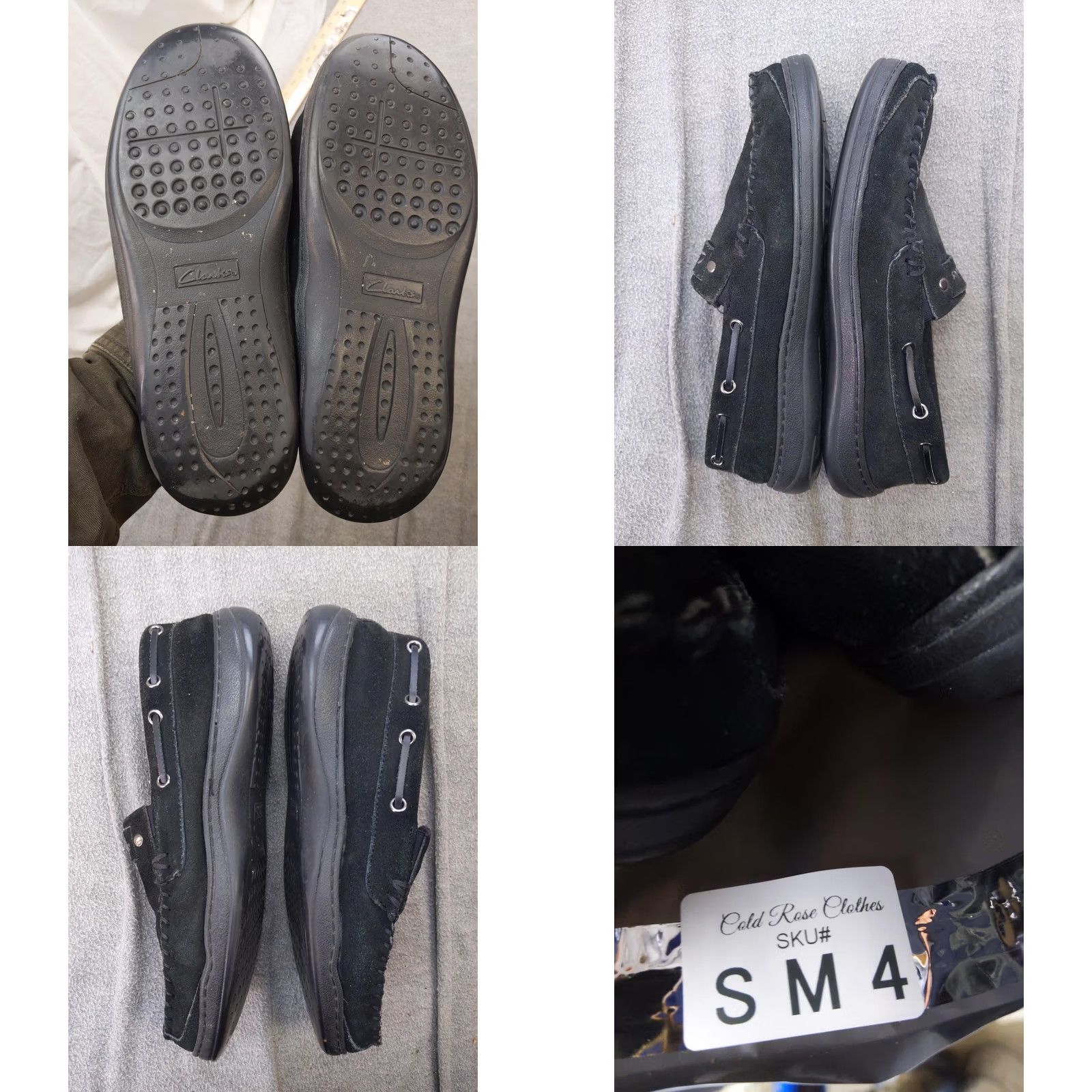 Clarks Clarks Andy Shoes Mens Size 11 Black Suede Moccasin Slippers Fleece Lined Size US L / EU 52-54 / 3 - 8 Thumbnail